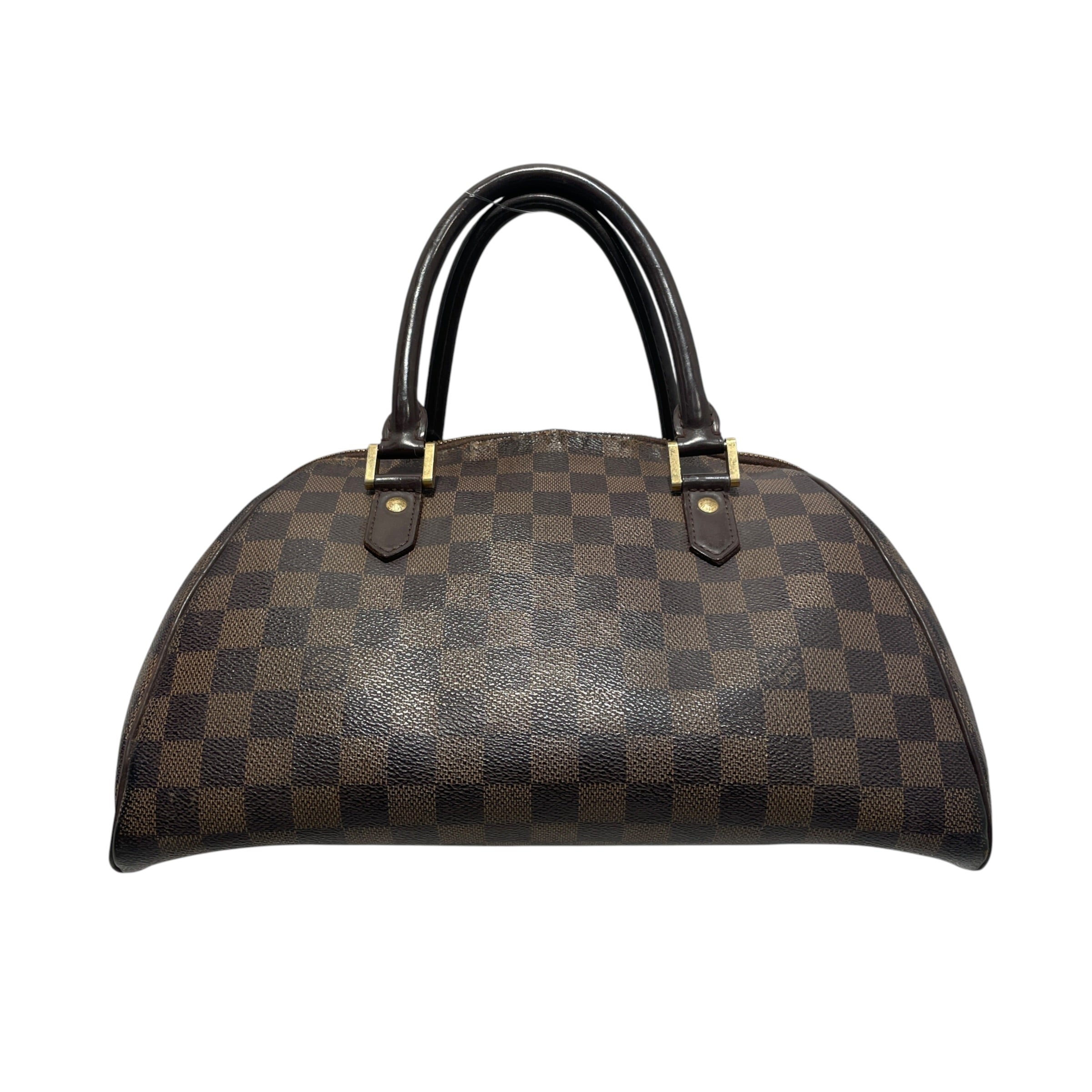 LOUIS VUITTON/Bag/Monogram/Cotton/BRW/Damier Ebine Satchel Top view 1