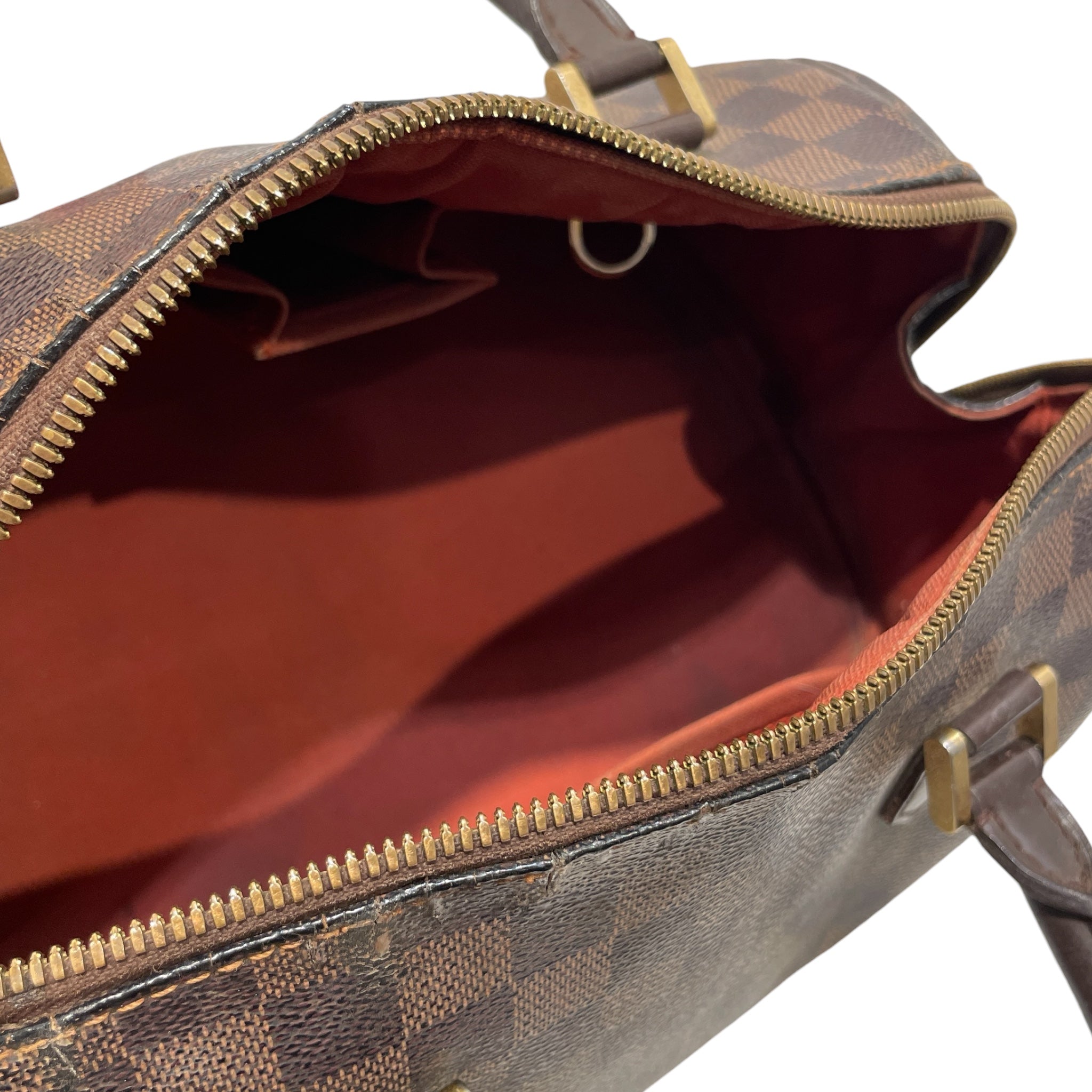 LOUIS VUITTON/Bag/Monogram/Cotton/BRW/Damier Ebine Satchel Top view 10