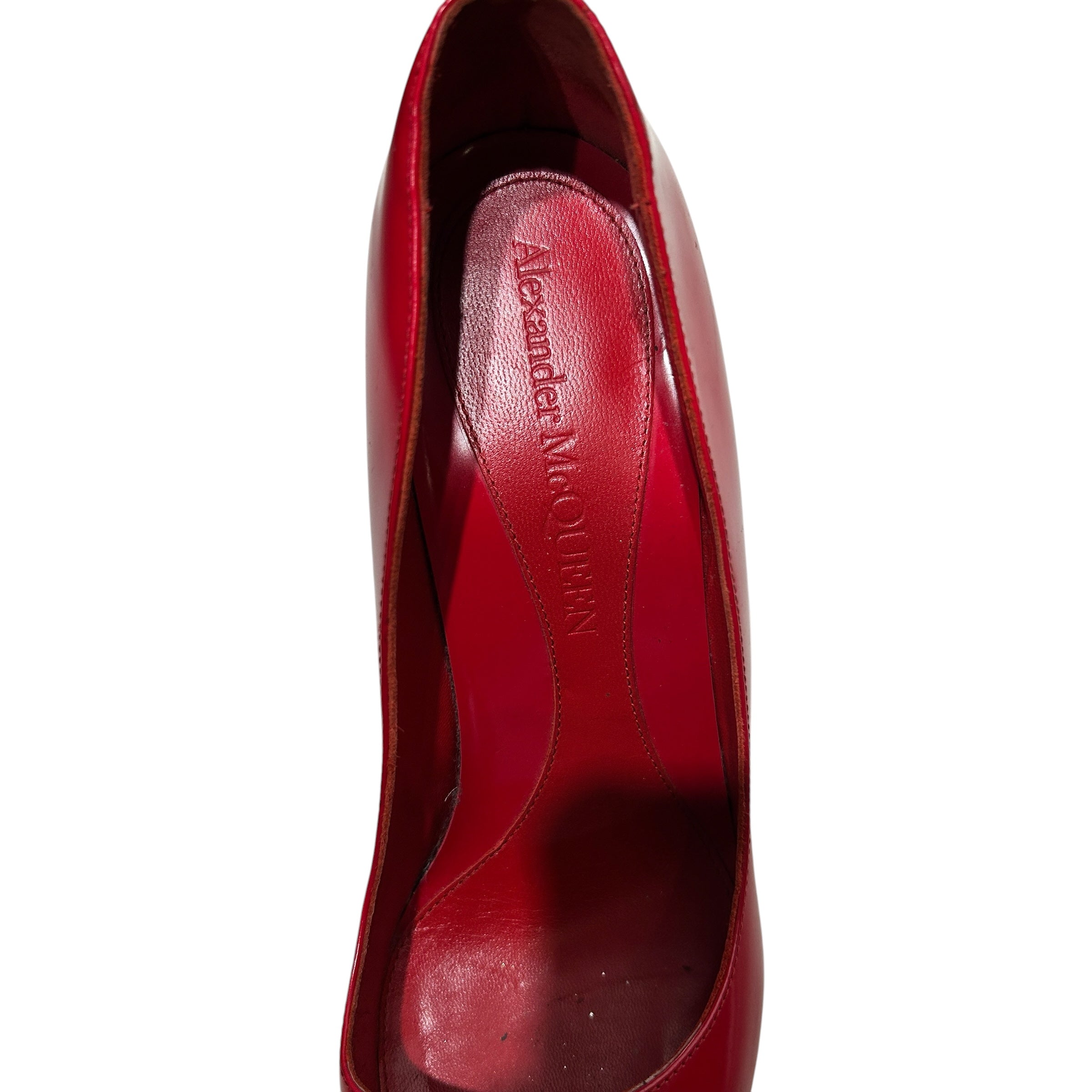 Alexander McQueen/Heels/EU 40.5/Leather/RED/Punk Stud Pumps view 3