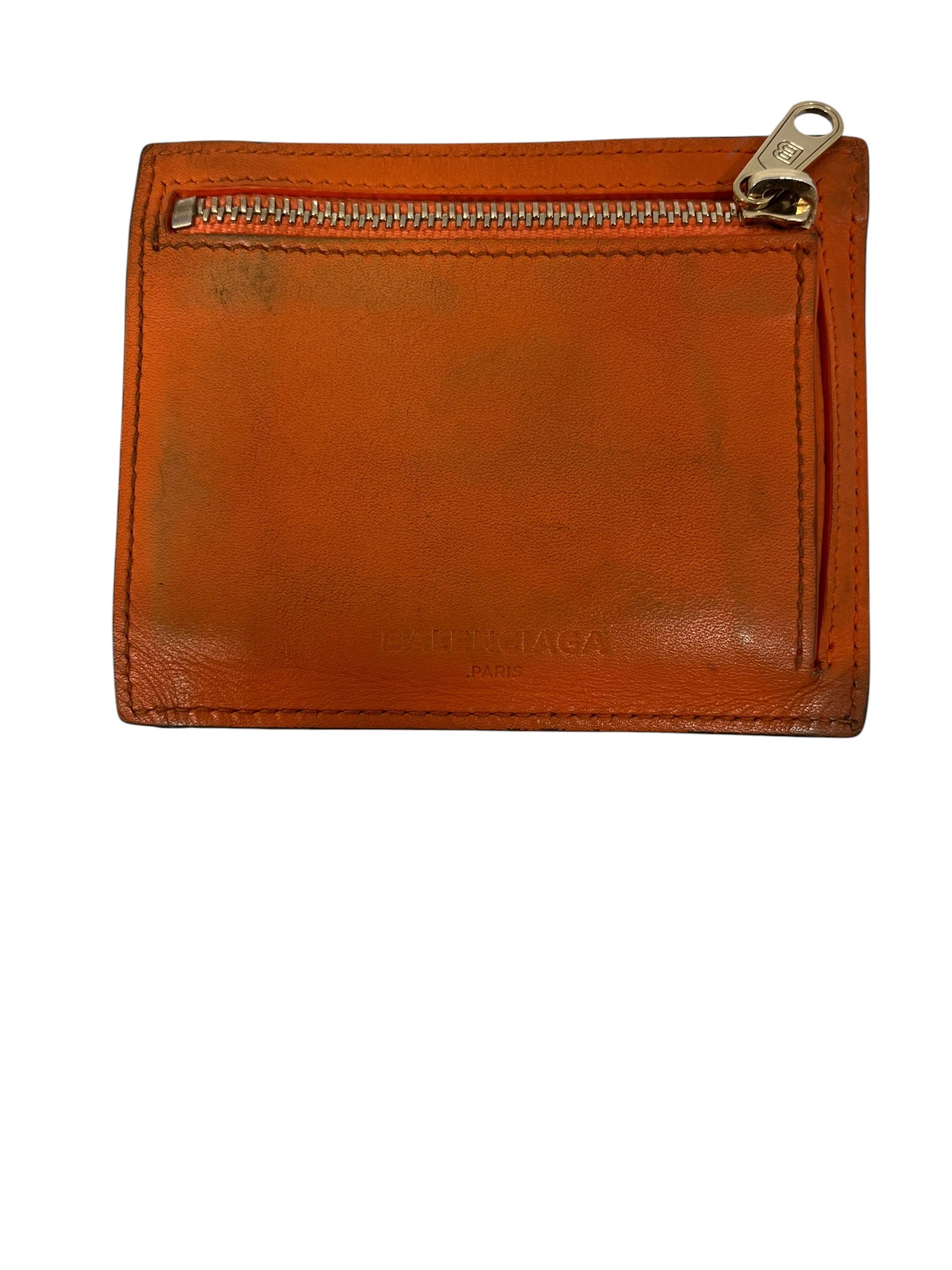 BALENCIAGA/Wallet/OS/Leather/MLT/green/orange view 3