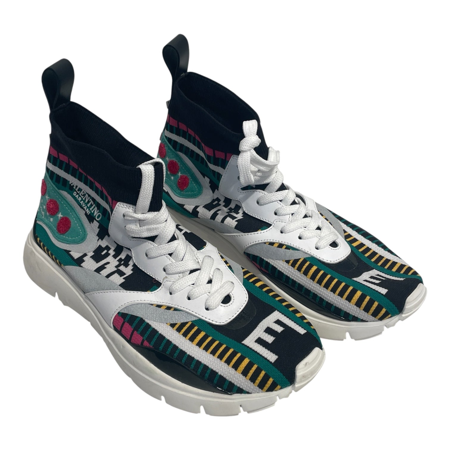 VALENTINO/Hi-Sneakers/EU 41.5/Cotton/MLT/green/pink/yellow view 1