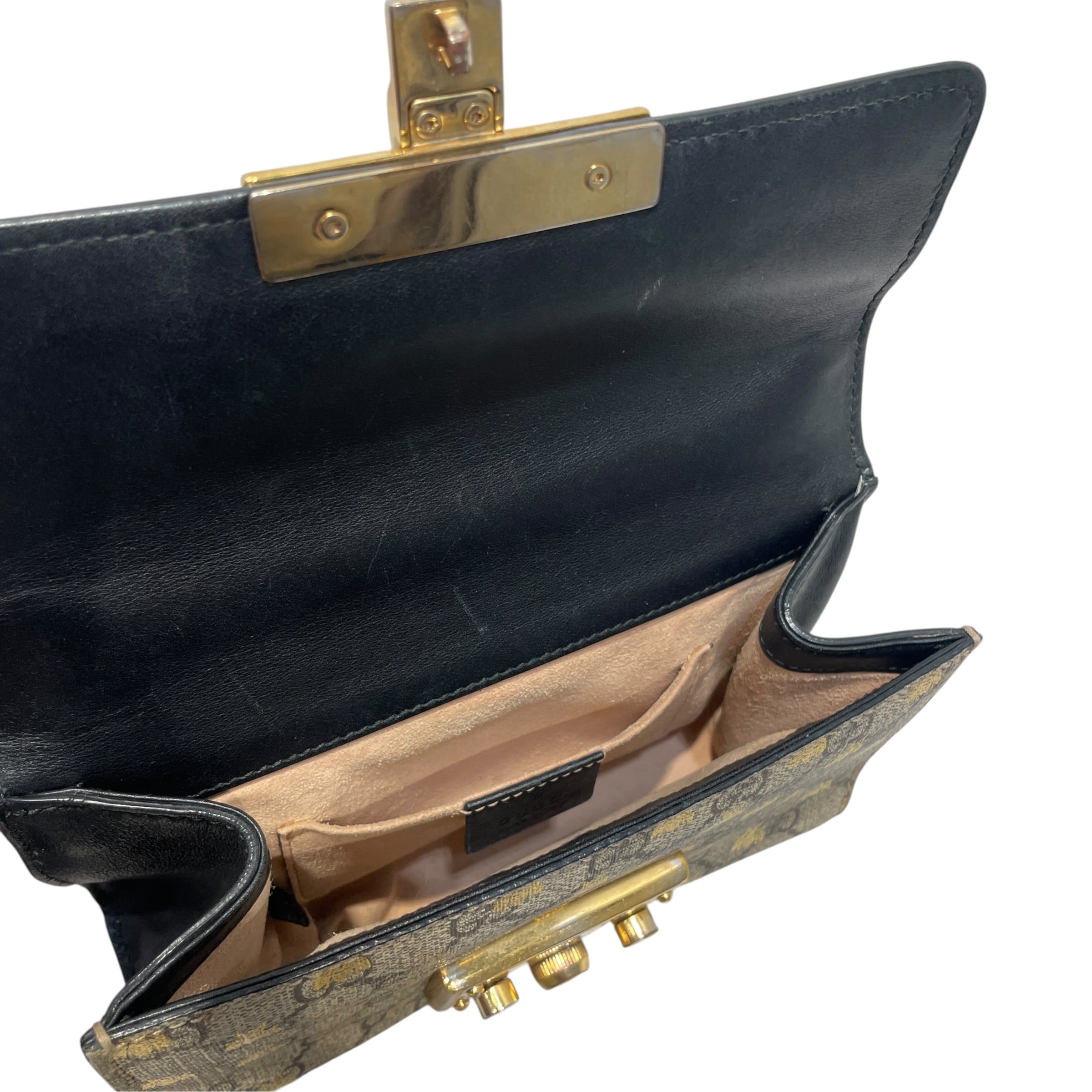 GUCCI/Hand Bag/Monogram/Leather/BRW/Supreme Padlock BAg view 6
