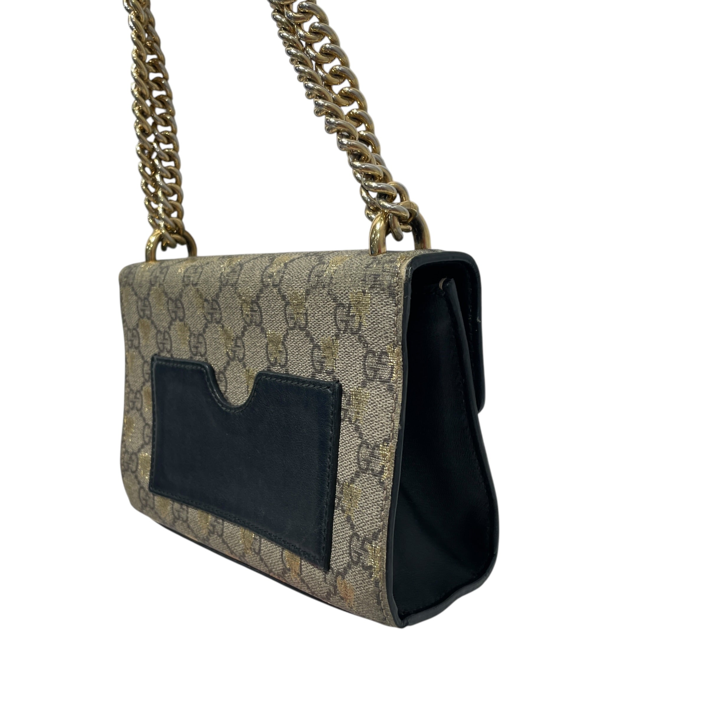 GUCCI/Hand Bag/Monogram/Leather/BRW/Supreme Padlock BAg view 4