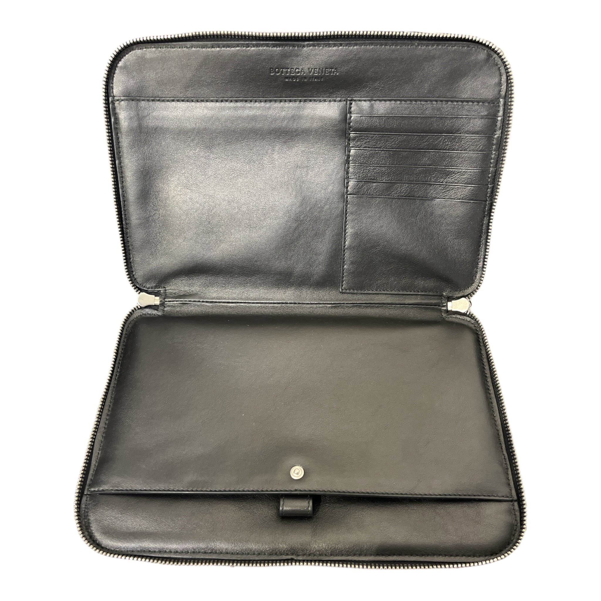 BOTTEGA VENETA/Clutch Bag/Leather/BLK/Leather Clutch view 3