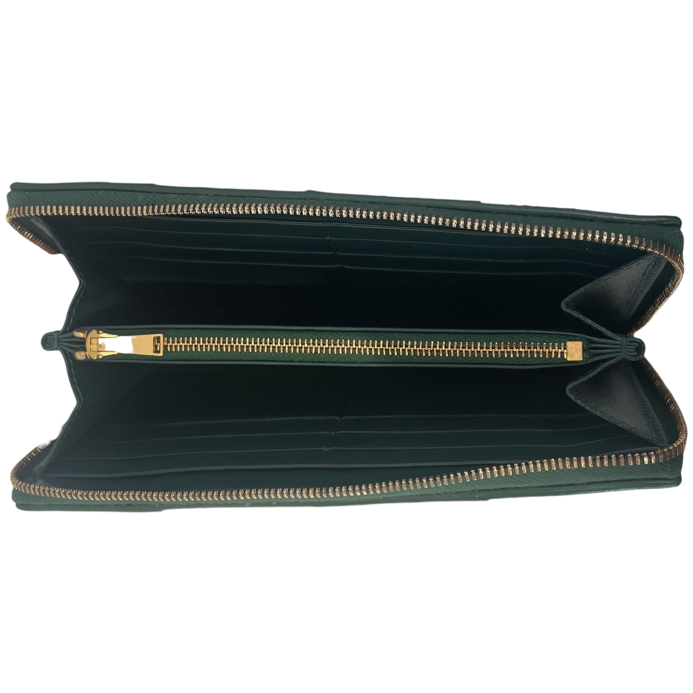 BOTTEGA VENETA/Long Wallet/Leather/GRN/L's/Cassette ZIp view 2