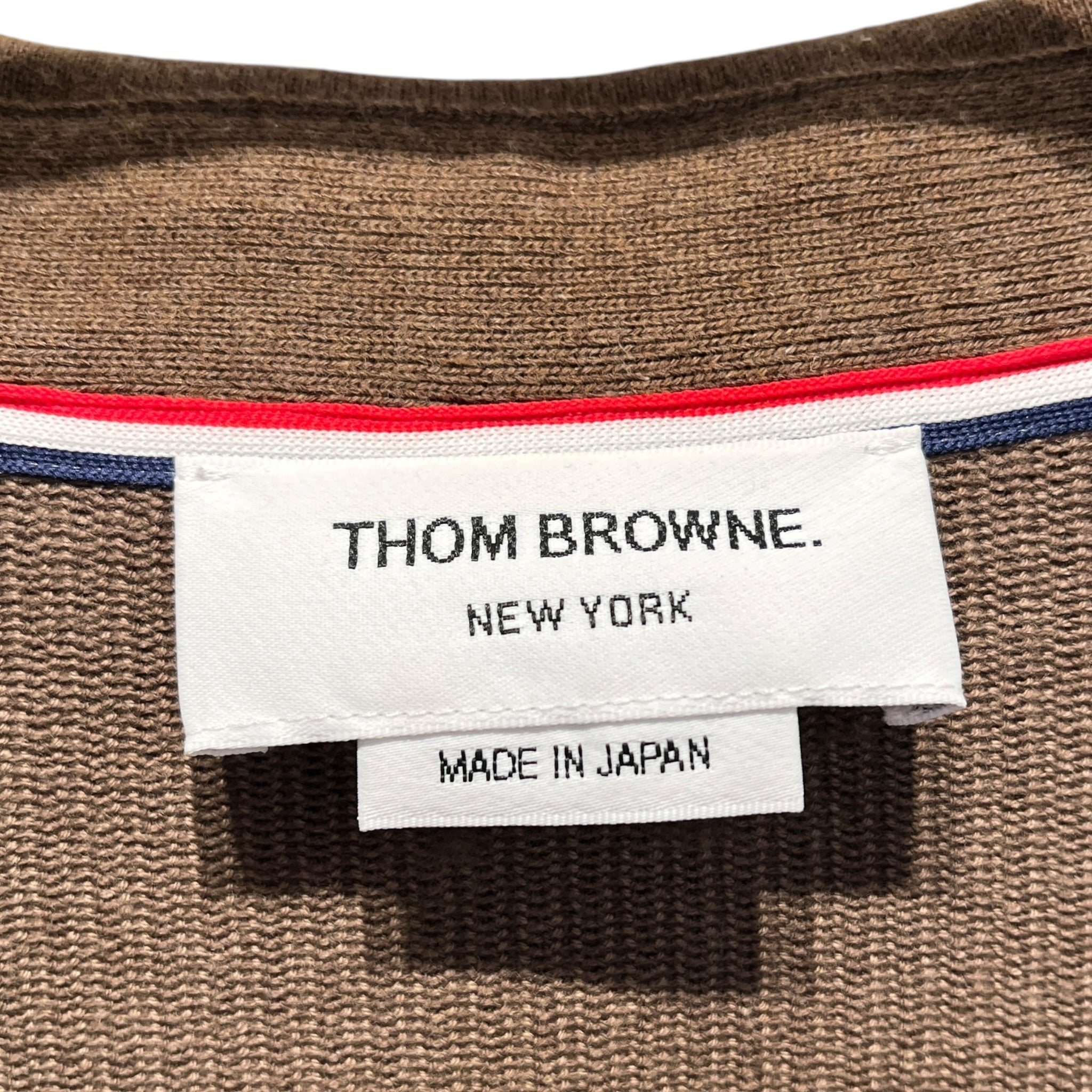 THOM BROWNE. NEW YORK/Cardigan/Cotton/BRW/brown stripes view 3
