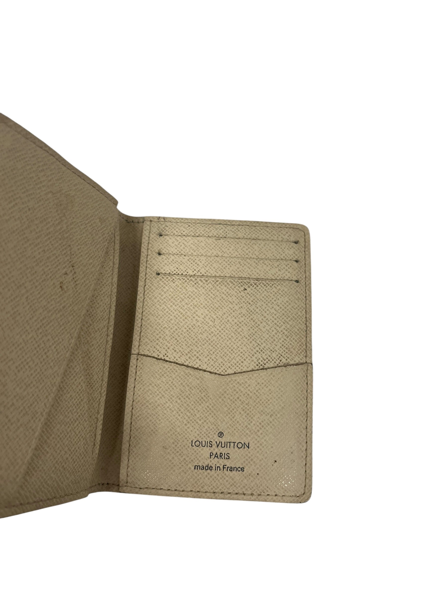 LOUIS VUITTON/Bifold Wallet/Monogram/Leather/WHT/card organizer damier MI0156 view 3