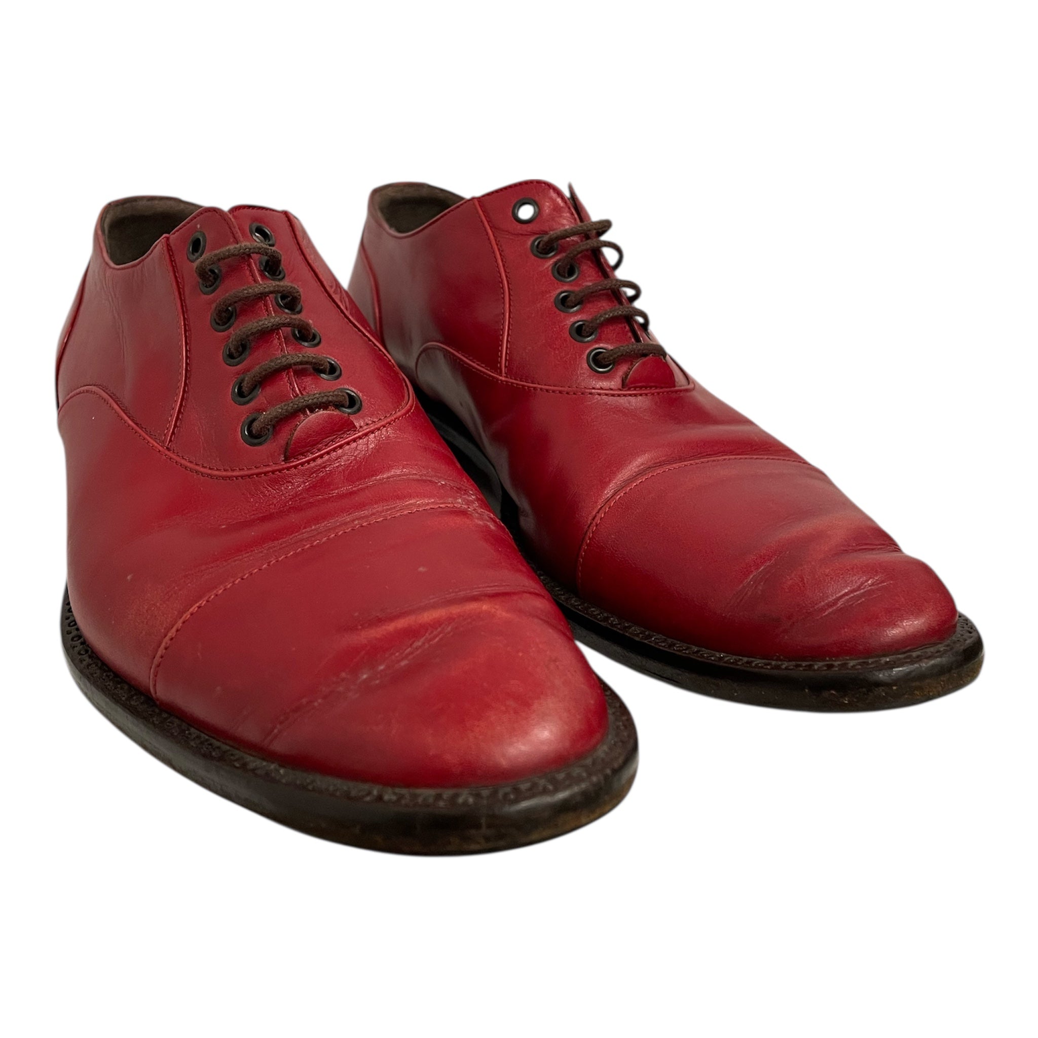 DRIES VAN NOTEN/Shoes/EU 36.5/Leather/RED/leather heel flap view 1