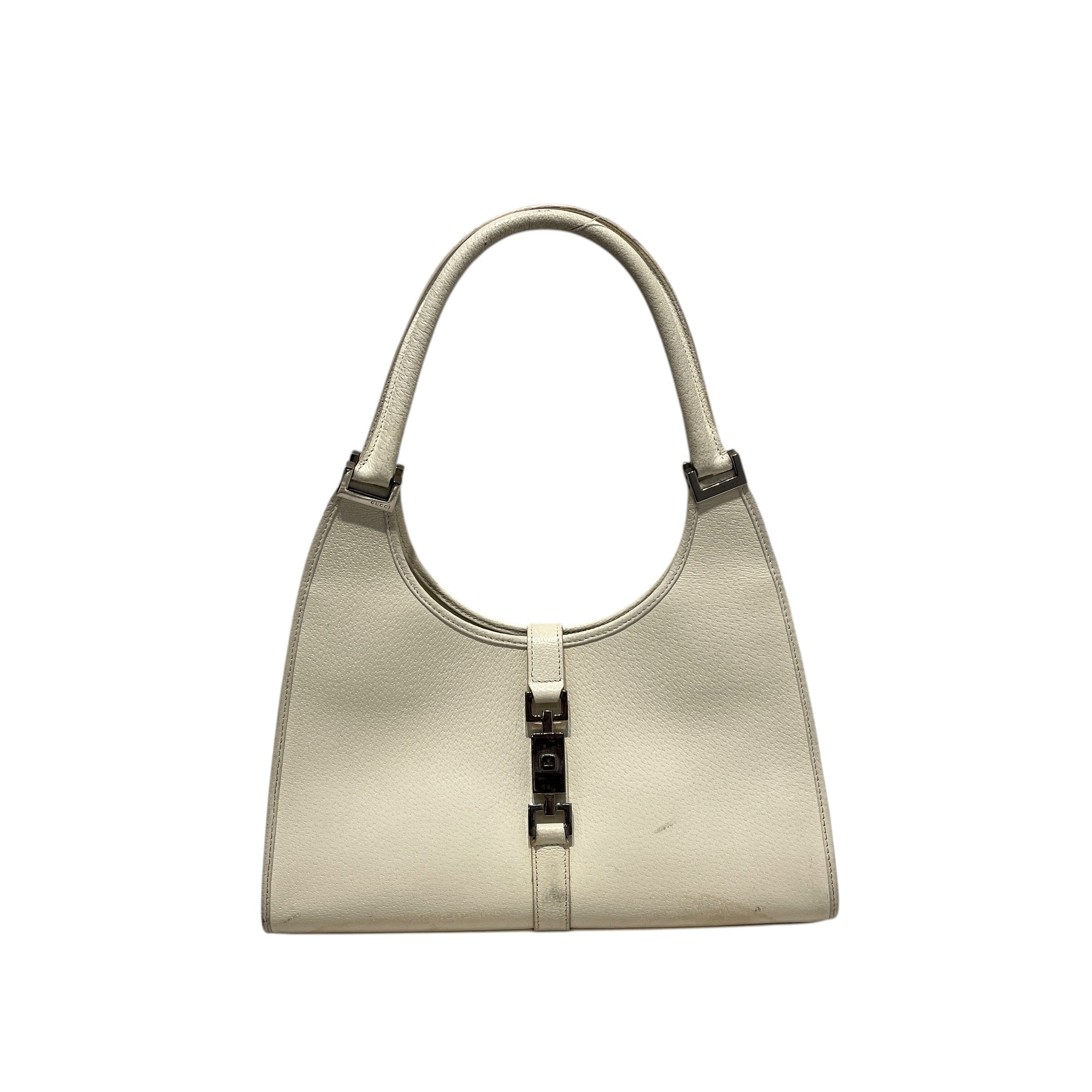 GUCCI/Hand Bag/Leather/WHT/jackie vintage view 1