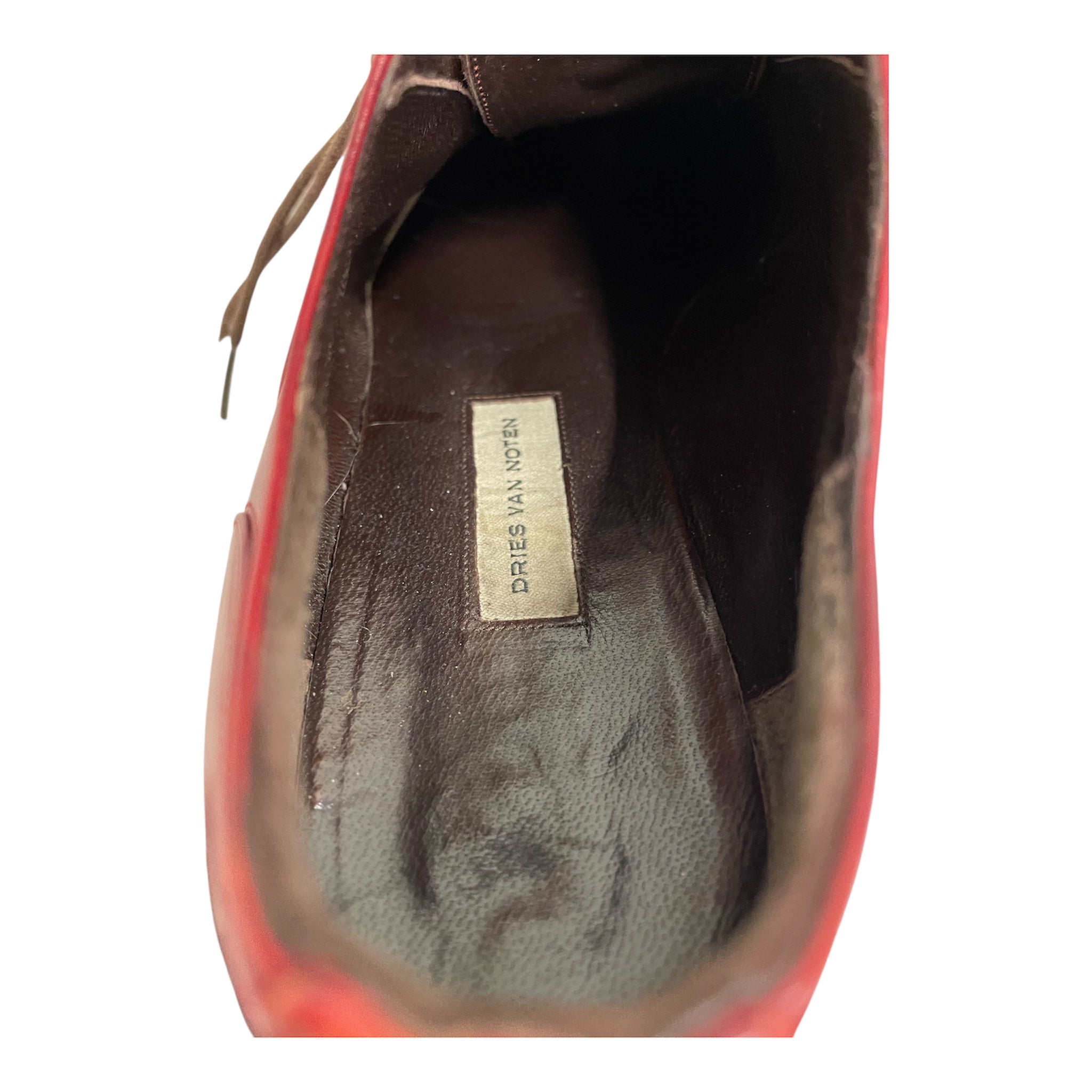 DRIES VAN NOTEN/Shoes/EU 36.5/Leather/RED/leather heel flap view 3