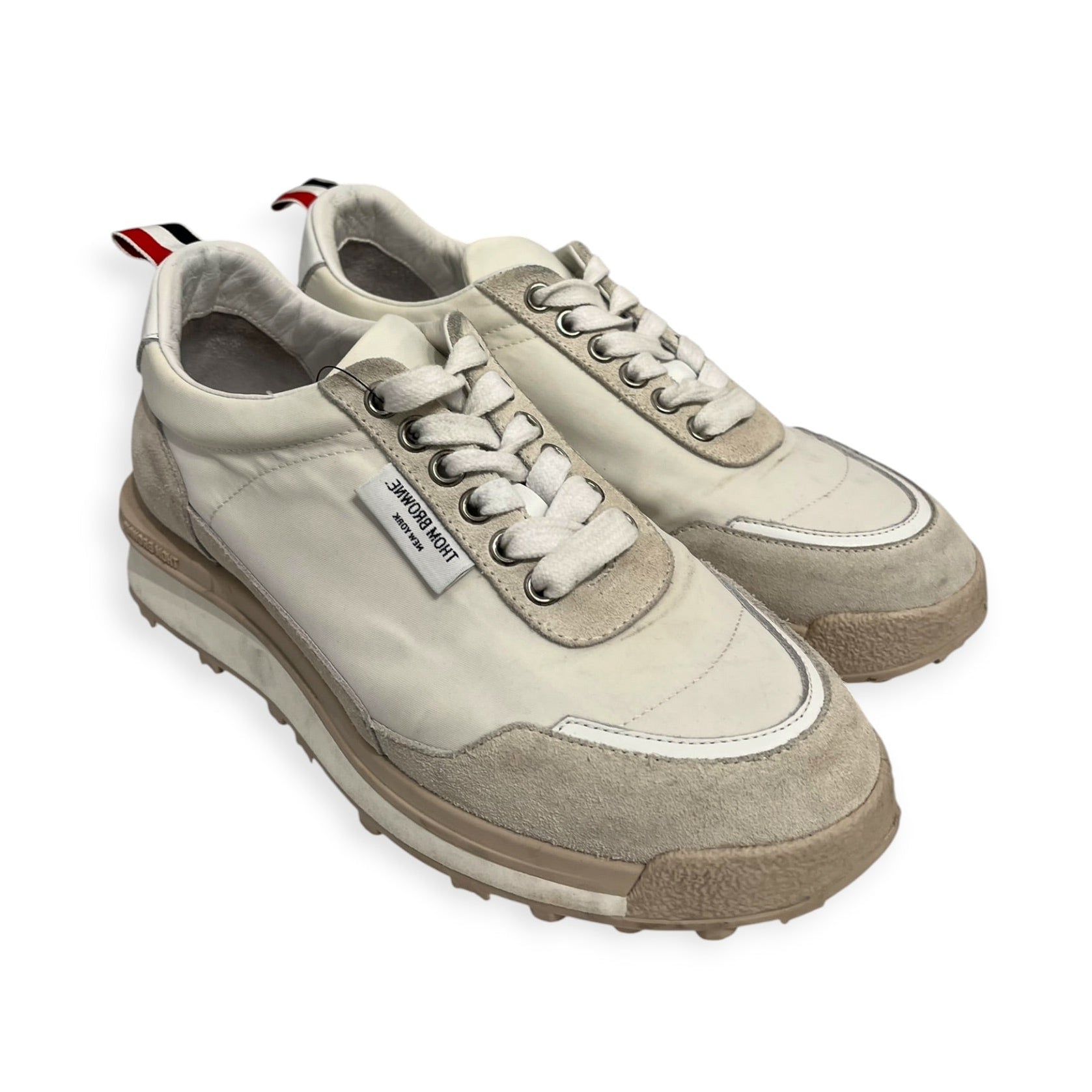THOM BROWNE. NEW YORK/Low-Sneakers/US 7/WHT/ALUMNI ECO SNEAKERS THOMBROWNE view 1