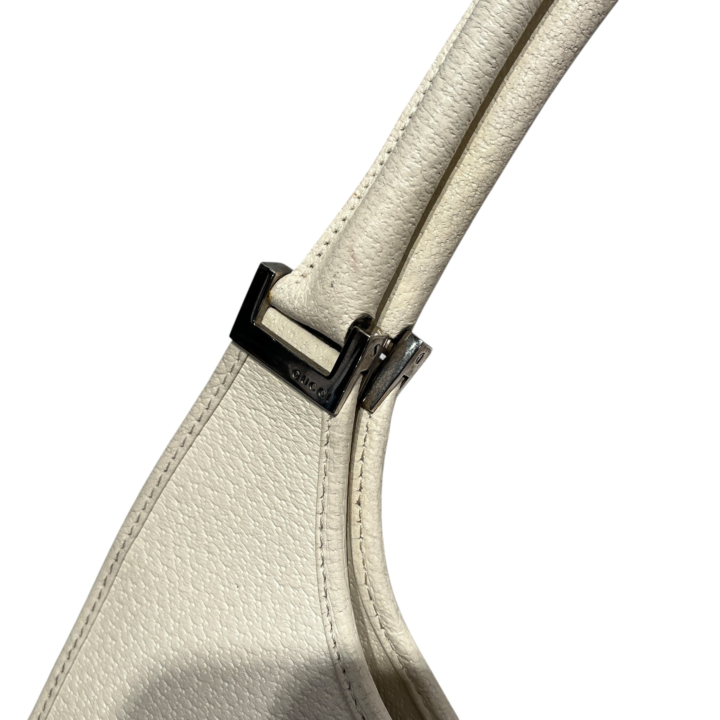 GUCCI/Hand Bag/Leather/WHT/jackie vintage view 7