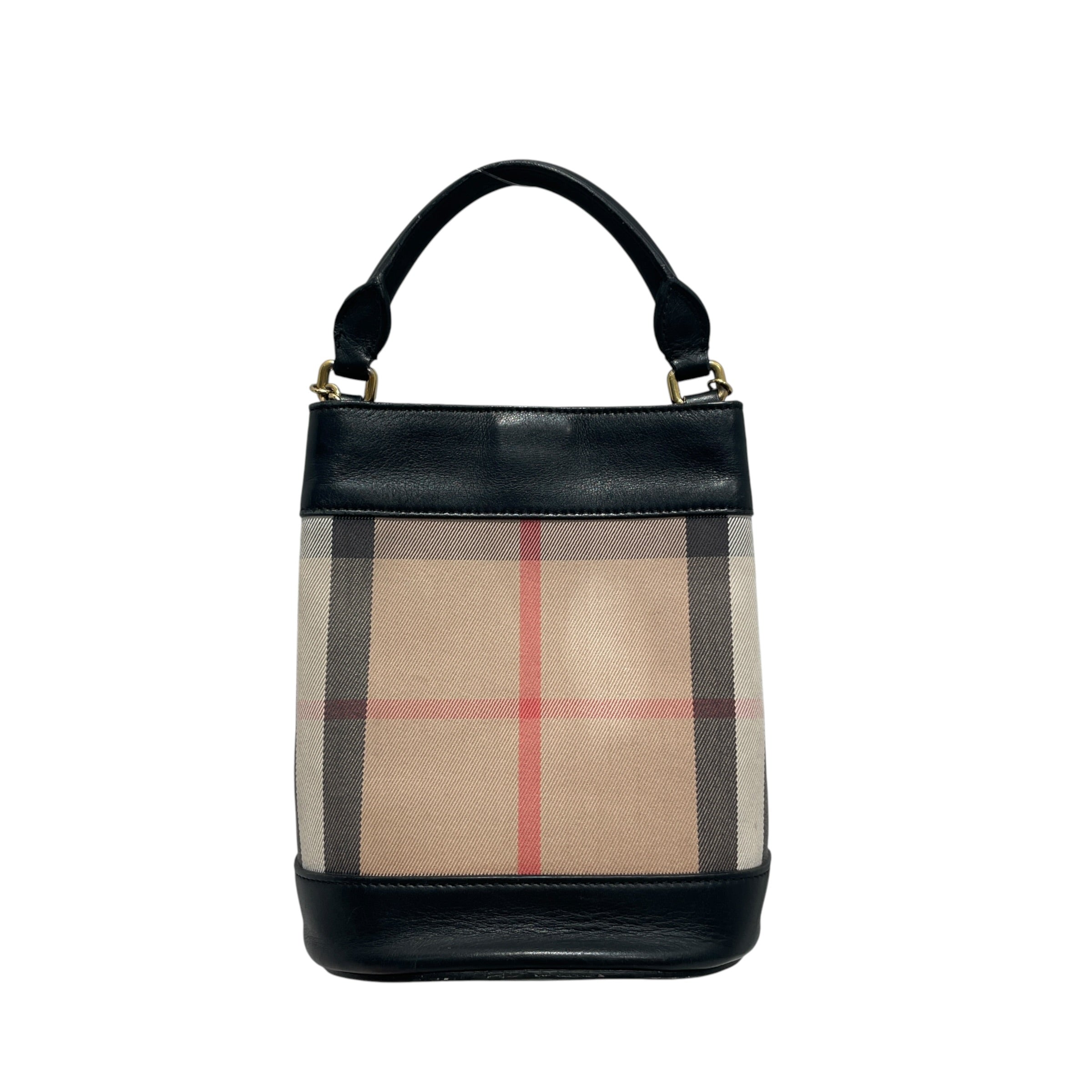 BURBERRY/Hand Bag/Stripe/Leather/BRW/House Check Bucket Bag view 3