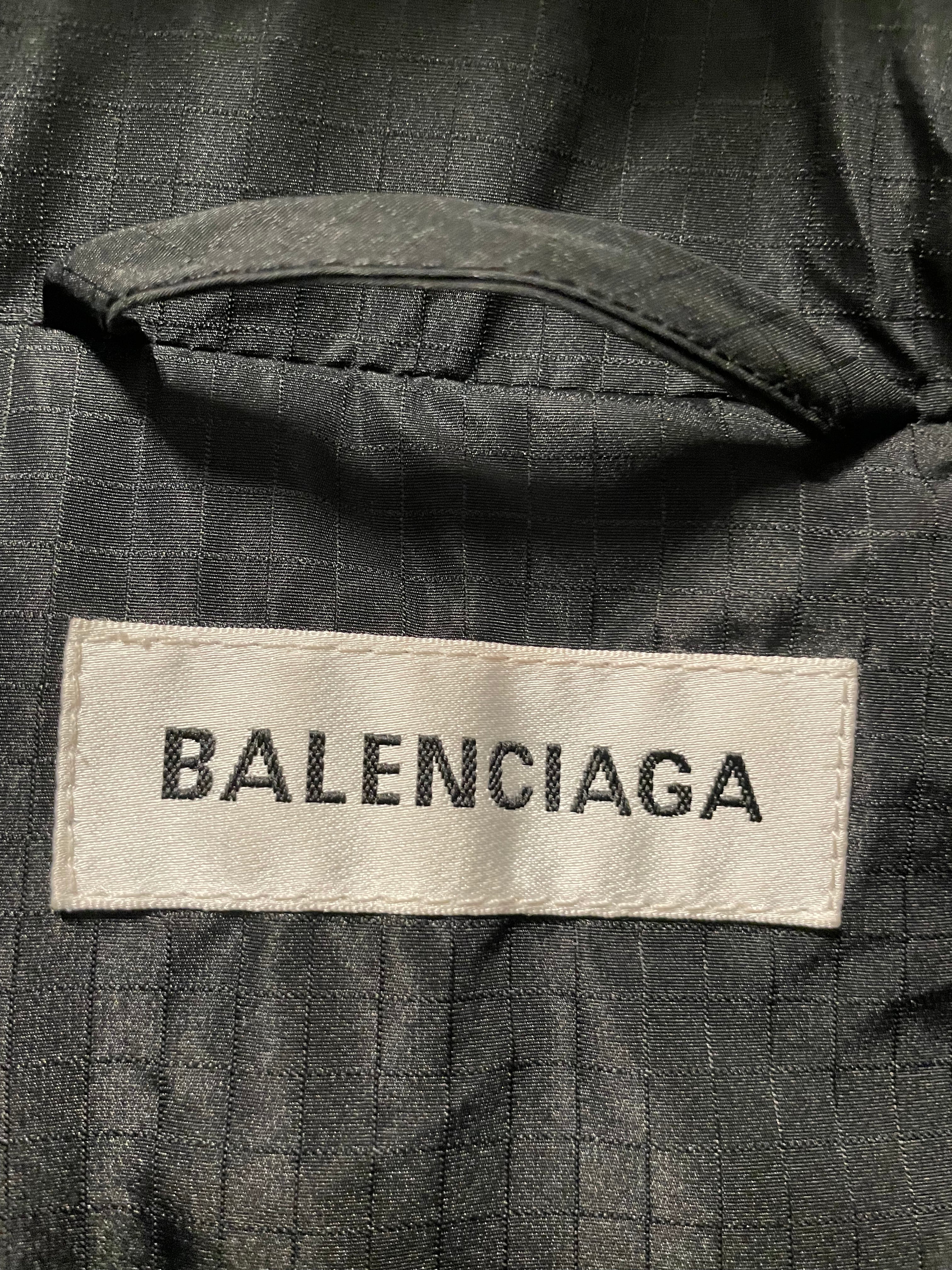 BALENCIAGA/Quilted Jkt/34/Polyester/BLK/upside down view 3