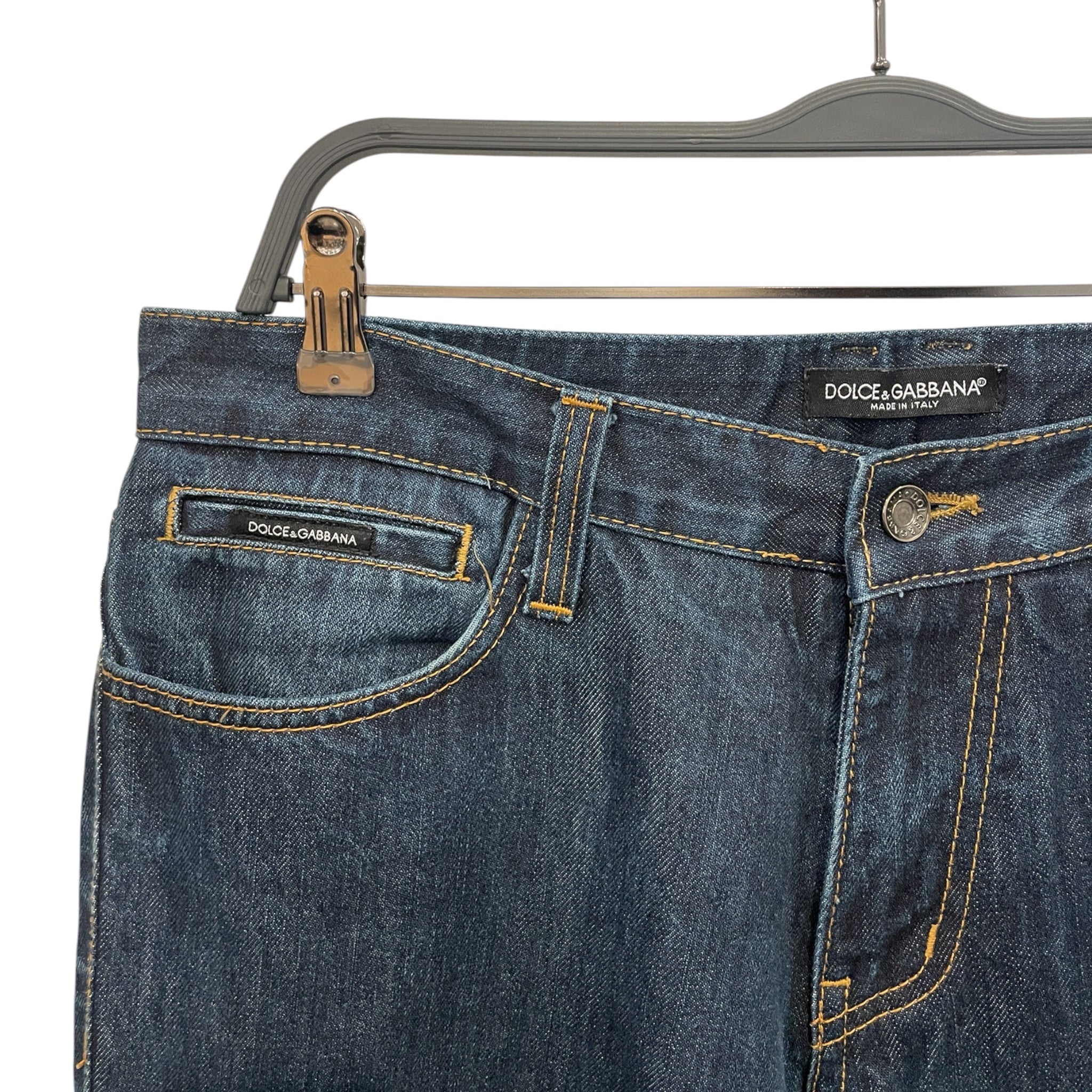 DOLCE&GABBANA/Straight Pants/50/Cotton/NVY/Metal Pocket Patch view 3