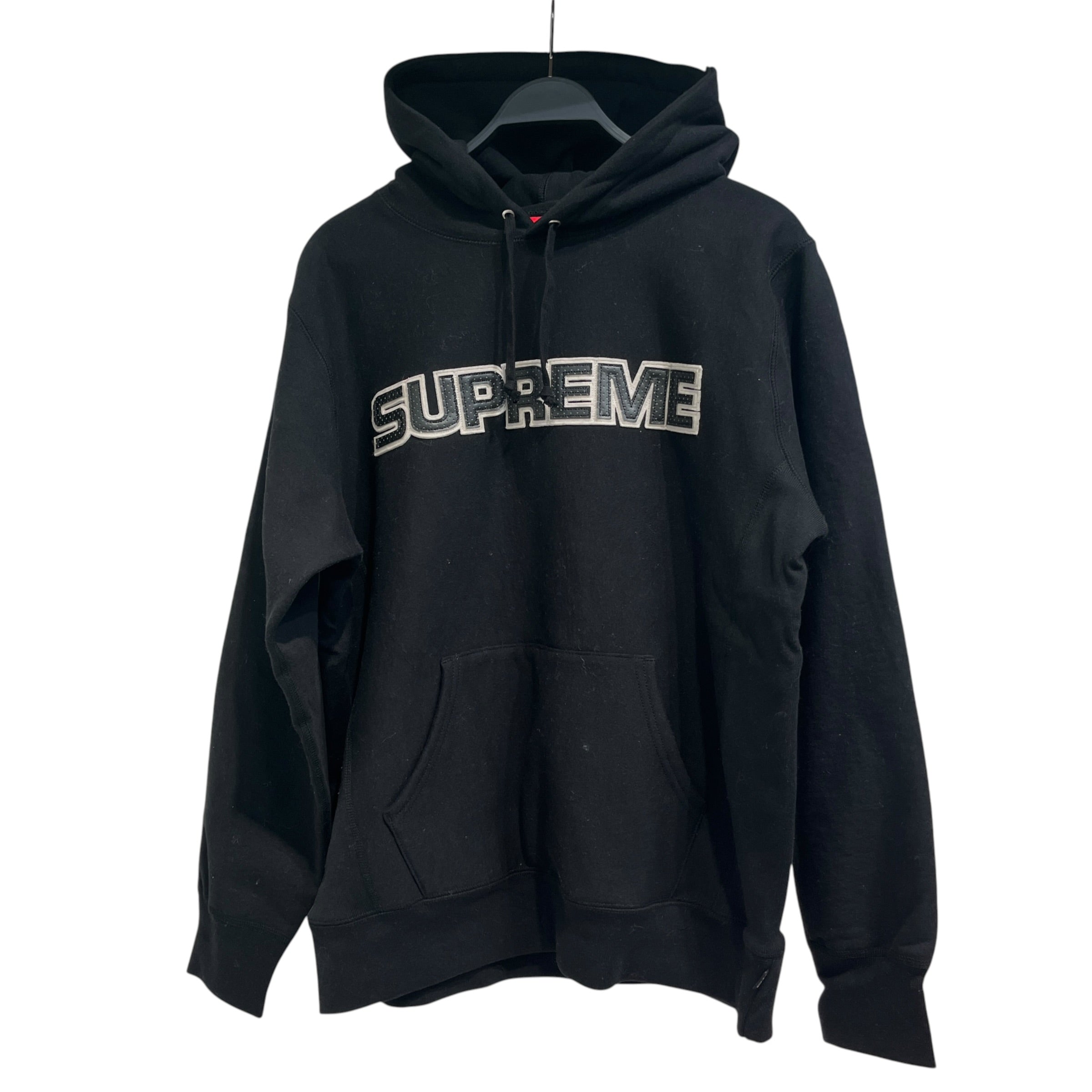 Supreme/Hoodie/L/Cotton/BLK/PERFERATED LOGO view 1