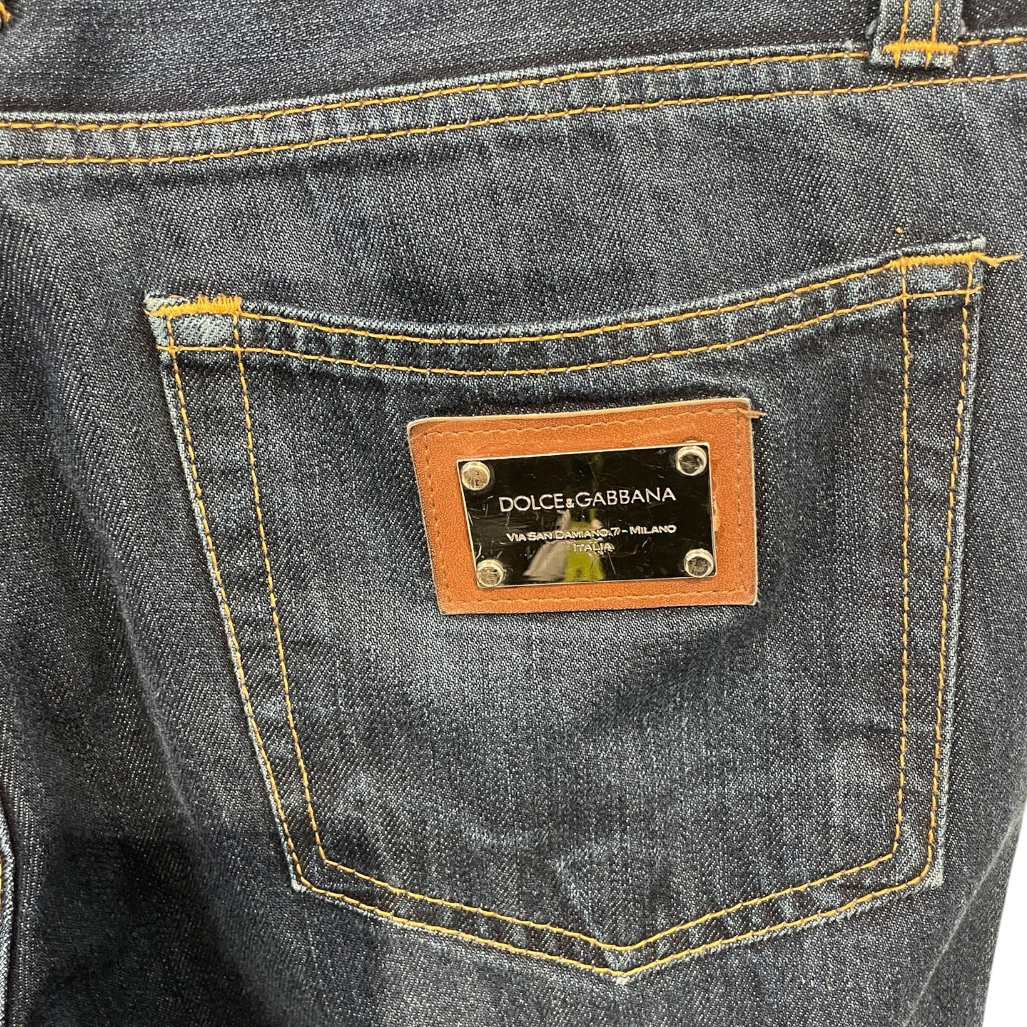 DOLCE&GABBANA/Straight Pants/50/Cotton/NVY/Metal Pocket Patch view 4