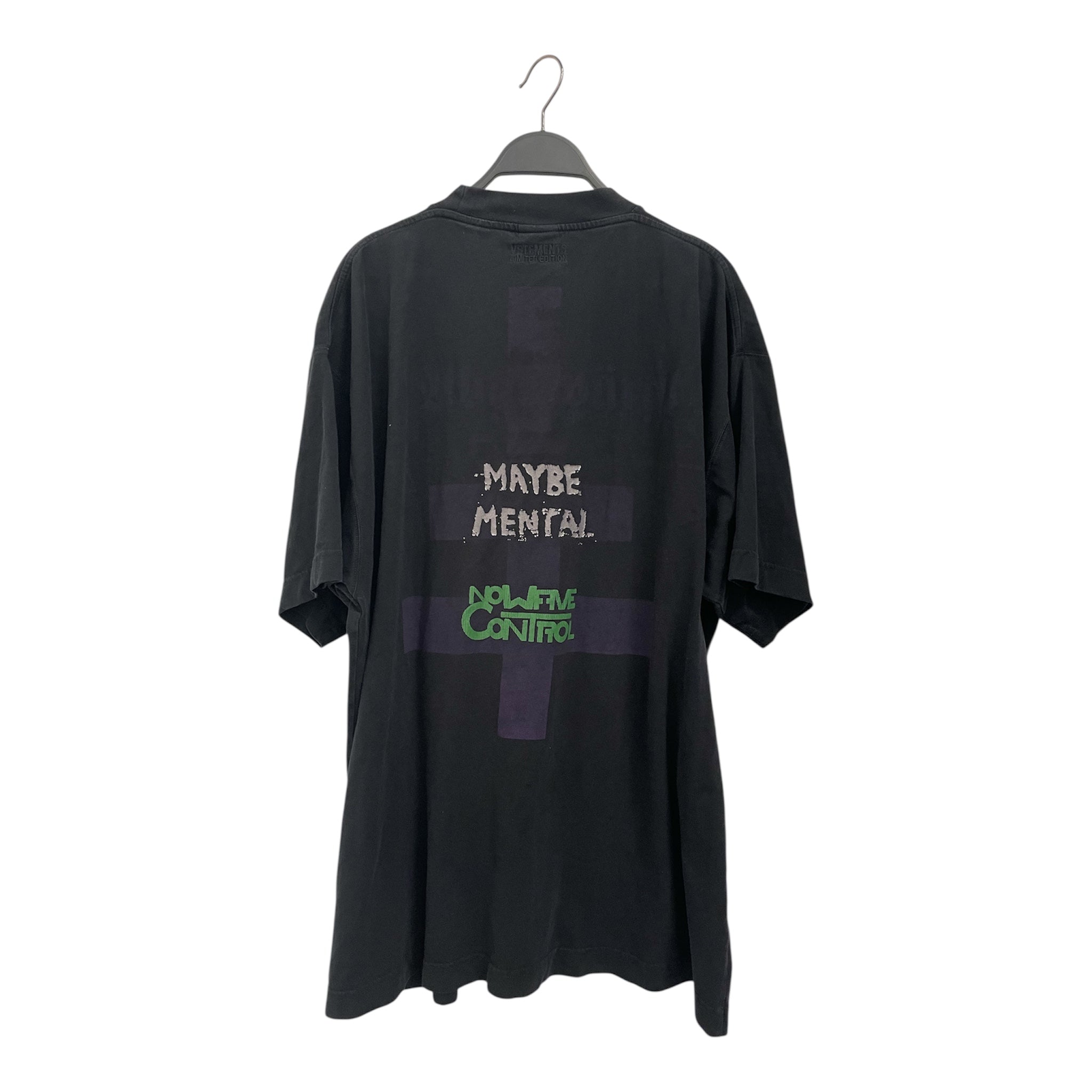 VETEMENTS/T-Shirt/S/Cotton/BLK/Graphic/foreign gym graphic view 2