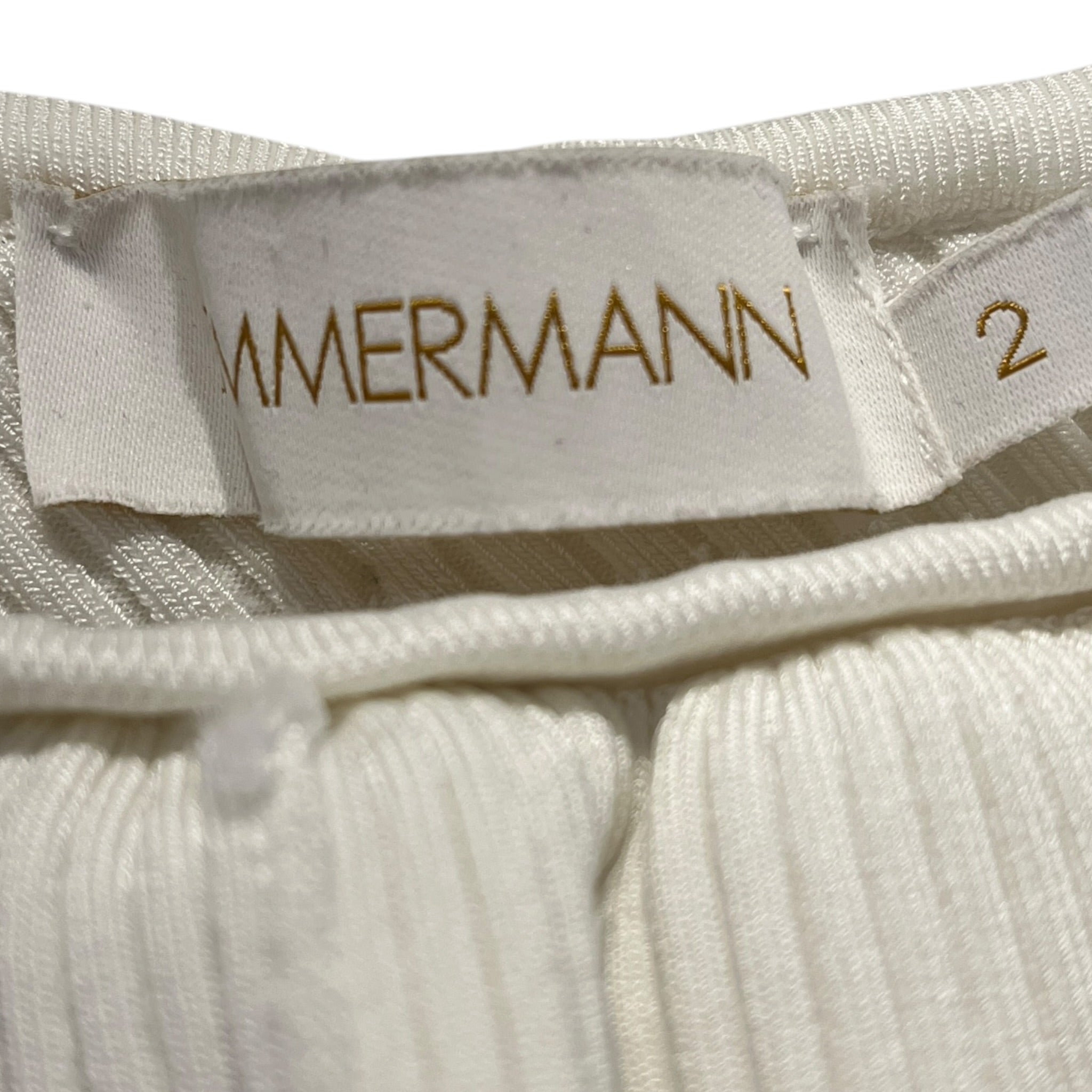 Zimmermann/LS Shirt/XS/WHT/RUFFLE TOP ONE ARM SLEEVE view 3