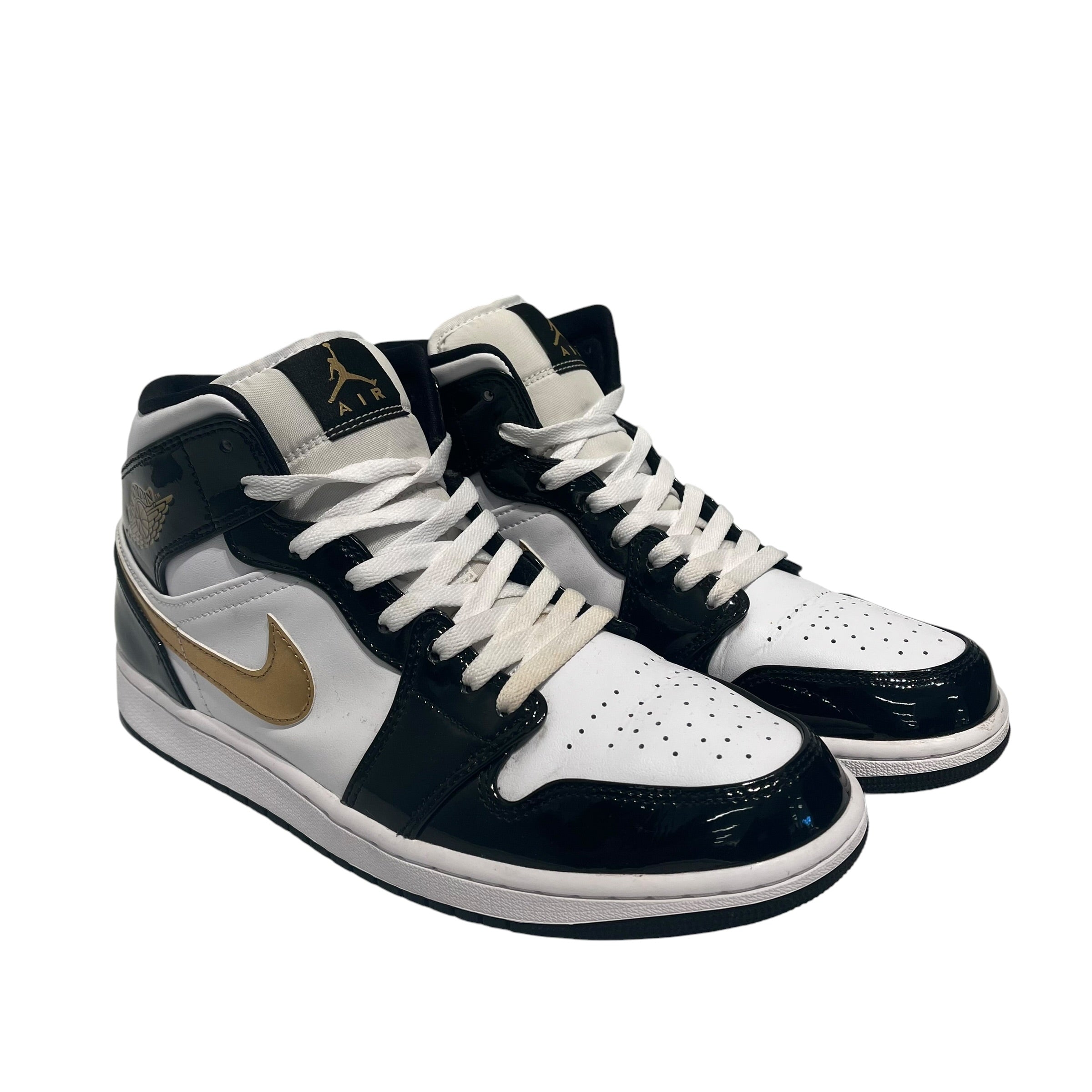NIKE/AIR JORDAN 1 MID SE/Hi-Sneakers/US 10/Leather/BLK/852542-007 view 1