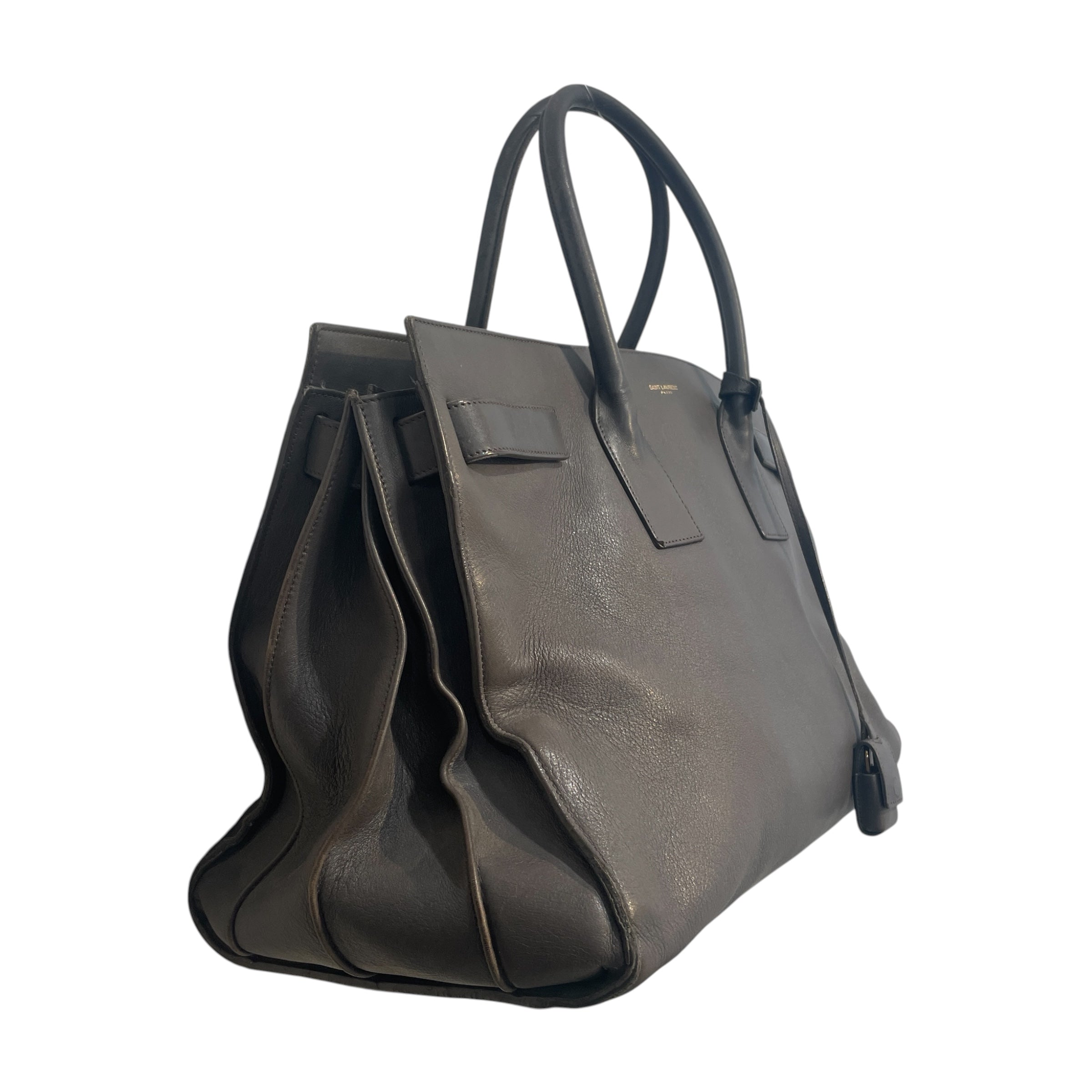 YVES SAINT LAURENT/Hand Bag/Leather/GRY/Sac de Jour view 3