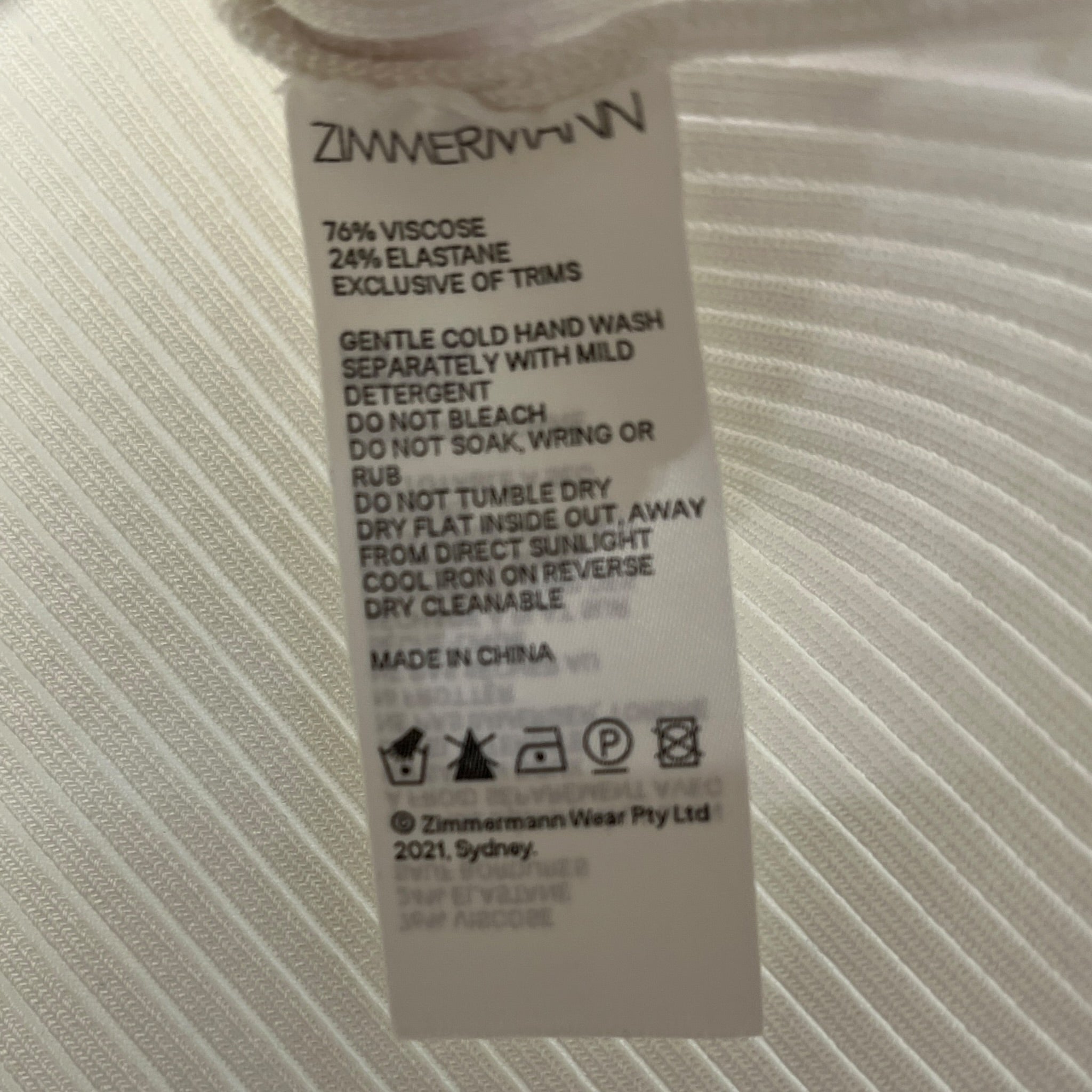Zimmermann/LS Shirt/XS/WHT/RUFFLE TOP ONE ARM SLEEVE view 4