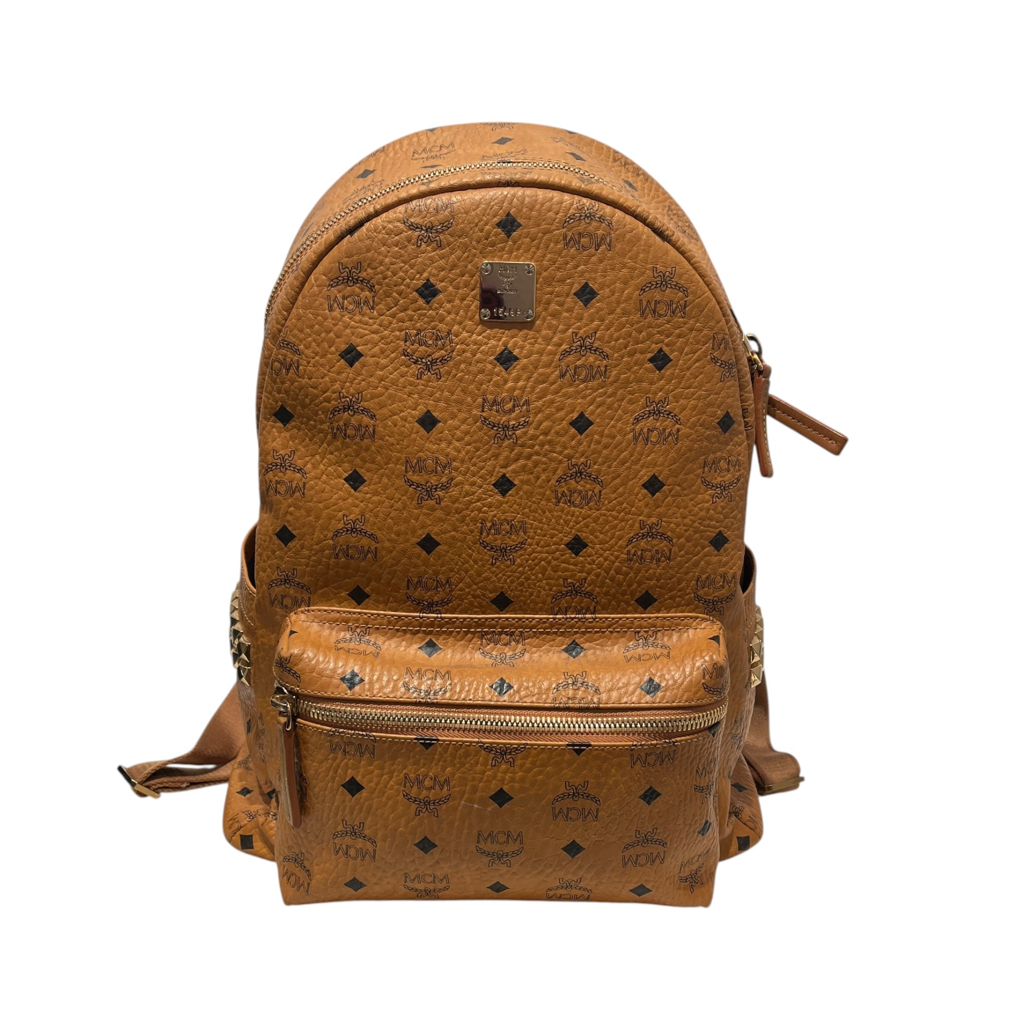 MCM/Backpack/Monogram/Leather/CML/visetos studded backpack view 1