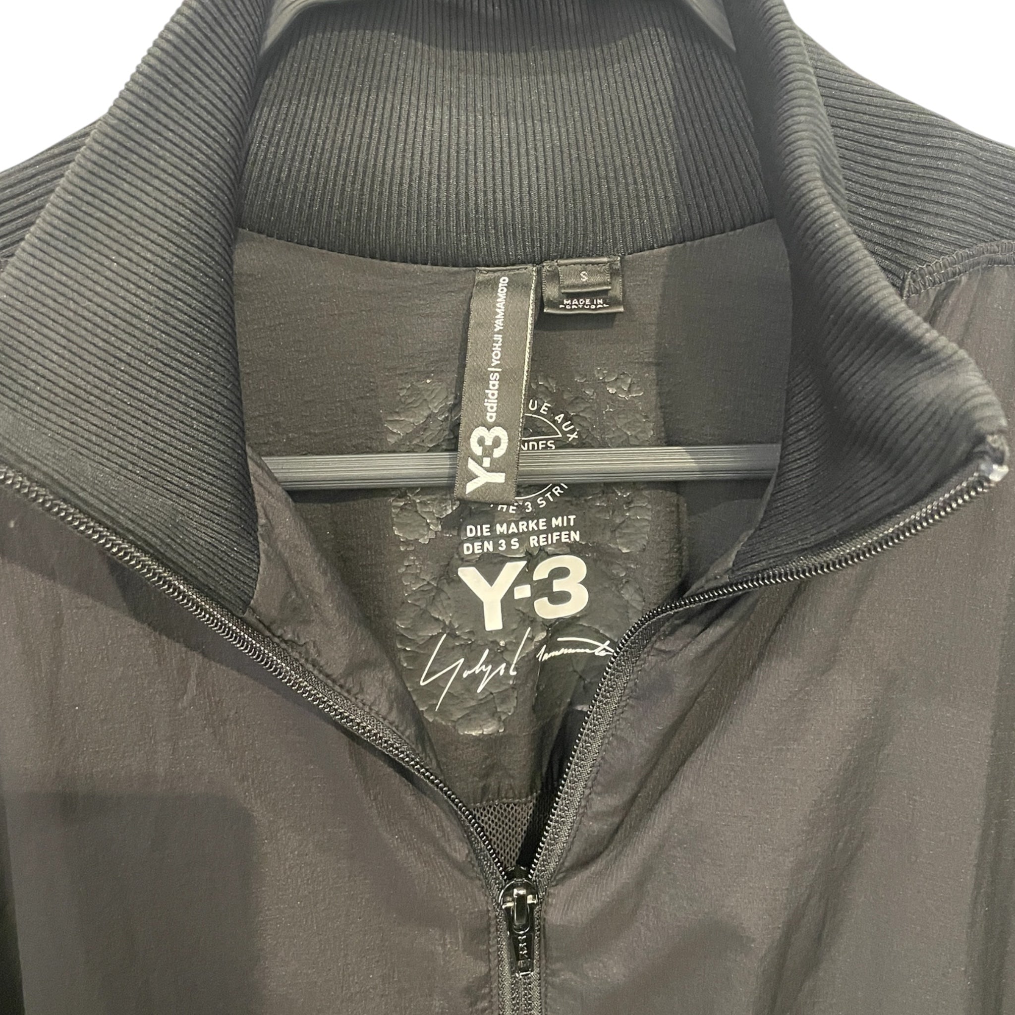 Y-3/Windbreaker/S/Nylon/BLK/3 stripe on back view 3