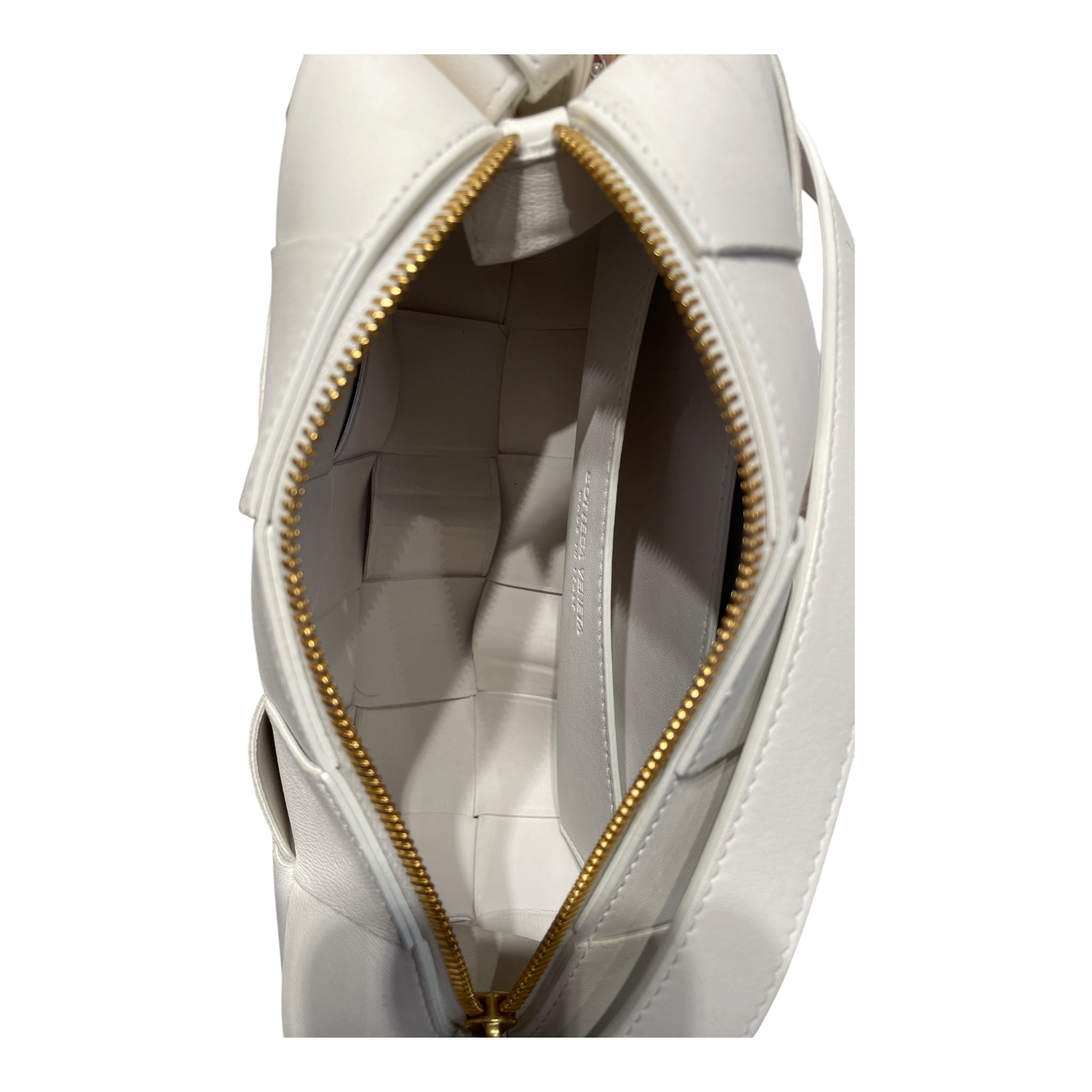 BOTTEGA VENETA/Hand Bag/Leather/WHT/SMALL BRICK CASSETTE view 4