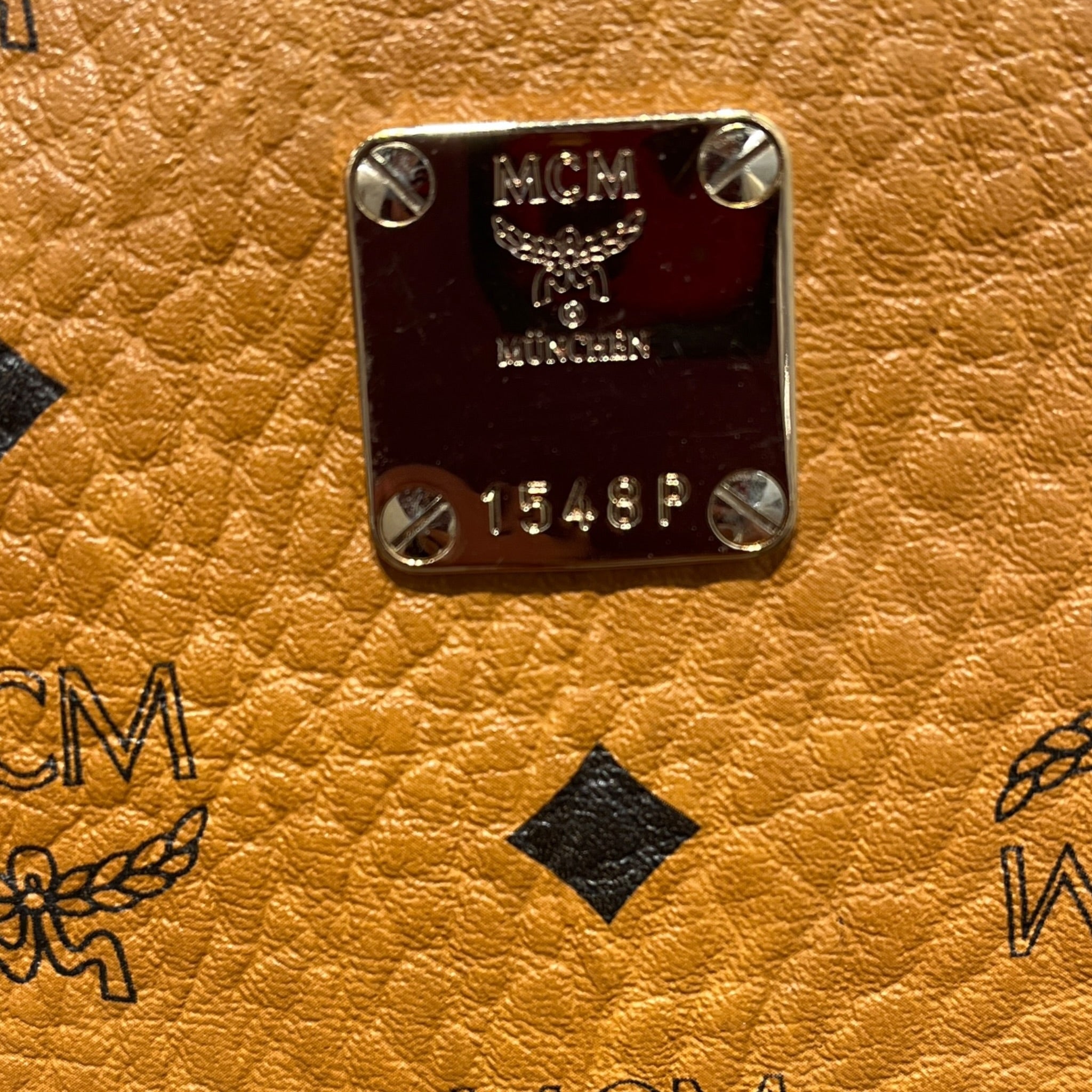 MCM/Backpack/Monogram/Leather/CML/visetos studded backpack view 4