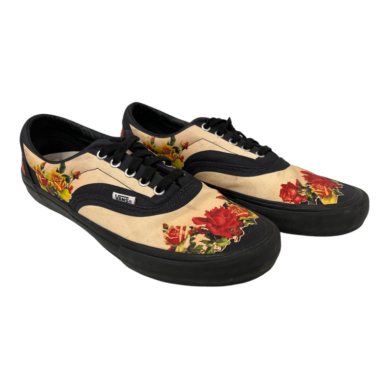 VANS/Supreme/Jean Paul Gaultier/Low-Sneakers/US 12/Floral Pattern/Cotton/CRM/era pro