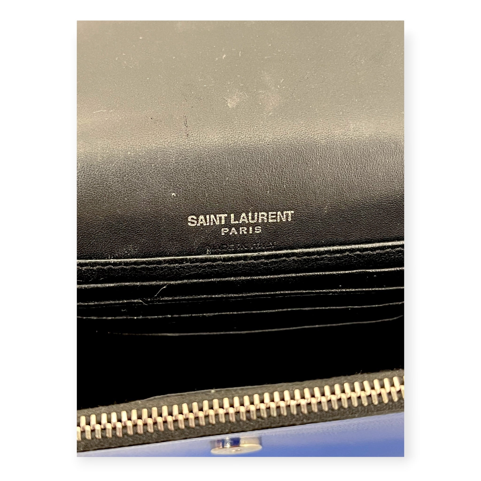 SAINT LAURENT/Bag/Faux Leather/BLU/SILVER LOGO BAG view 5