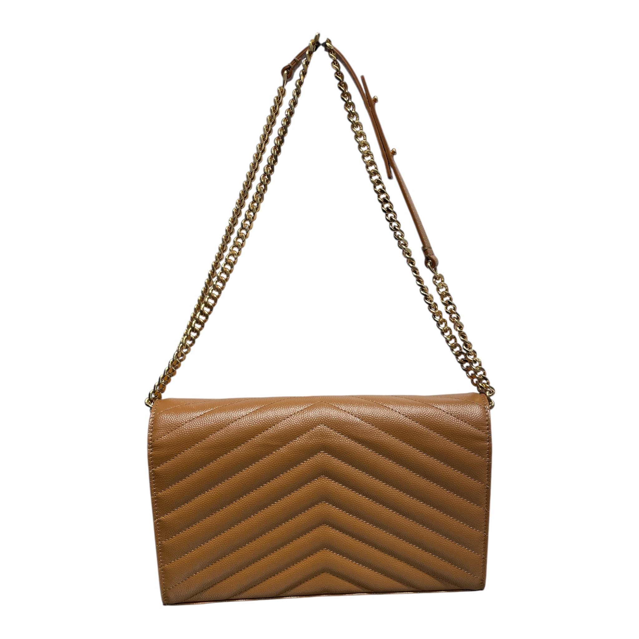 SAINT LAURENT/Cross Body Bag/Stripe/Leather/CML/cassandre envelope chain view 2