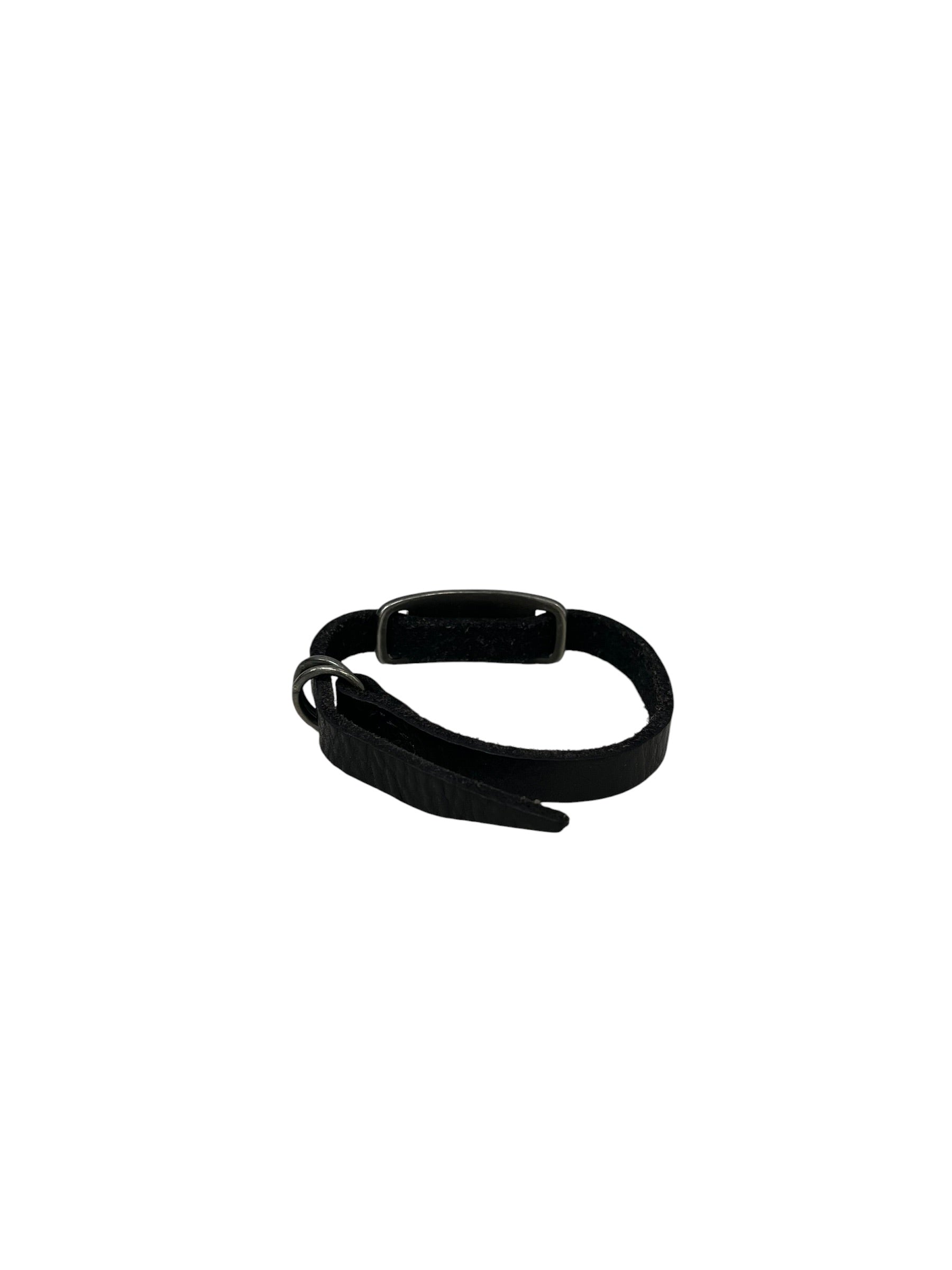 RRL/Accessories/BLK/RRL LEATHER BRACELET view 2