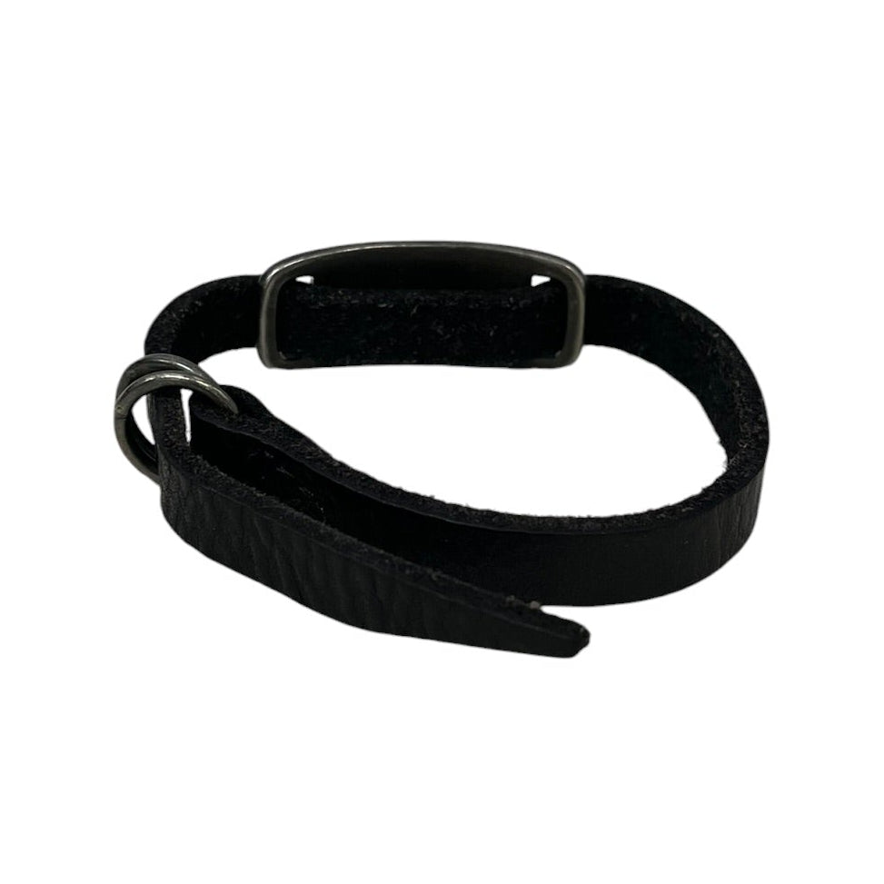 RRL/Accessories/BLK/RRL LEATHER BRACELET view 2