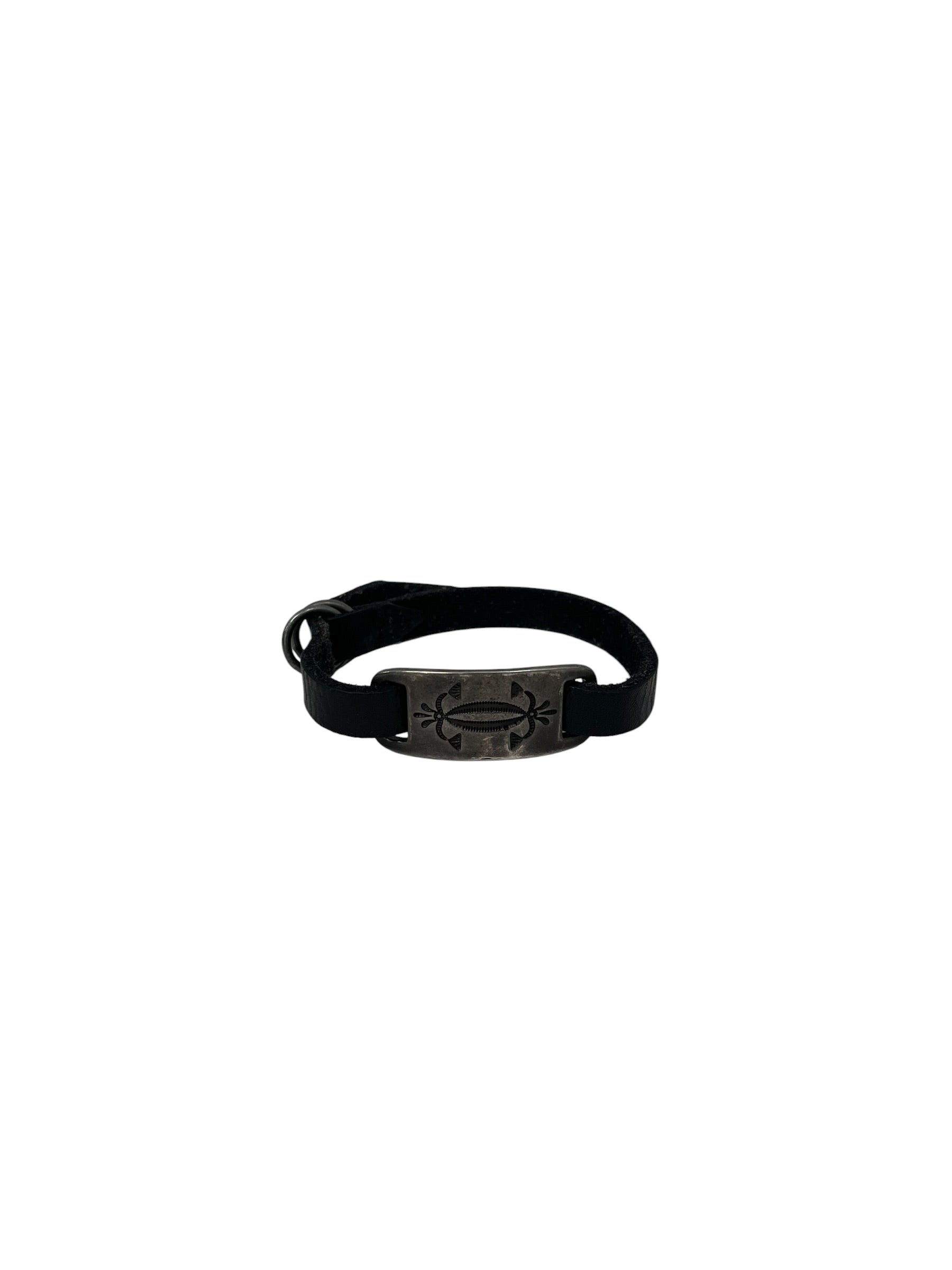 RRL/Accessories/BLK/RRL LEATHER BRACELET view 1