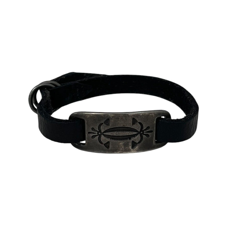 RRL/Accessories/BLK/RRL LEATHER BRACELET view 1