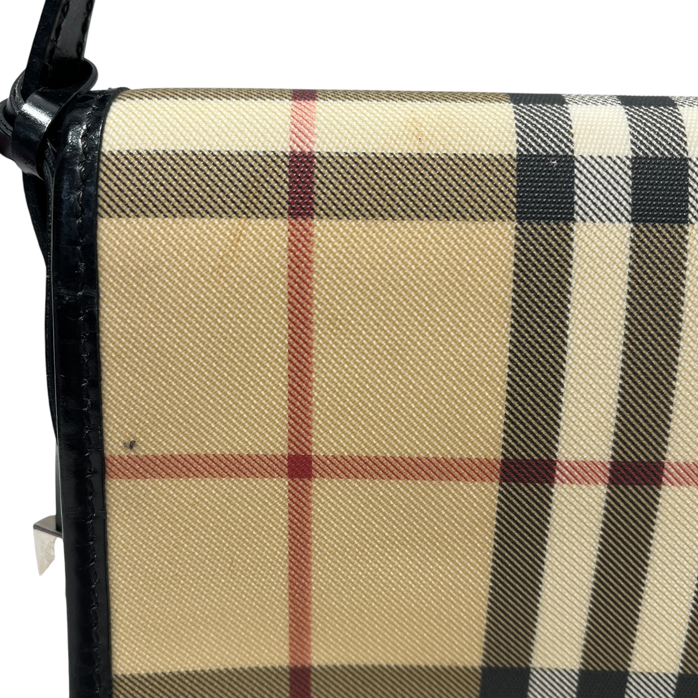 BURBERRY/Hand Bag/Stripe/Leather/BEG/BROKEN ZIPPER view 7