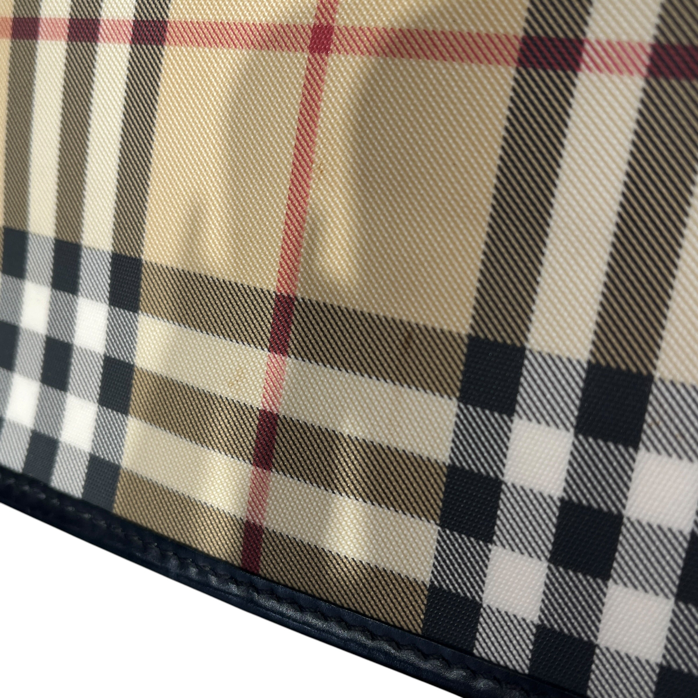 BURBERRY/Hand Bag/Stripe/Leather/BEG/BROKEN ZIPPER view 9