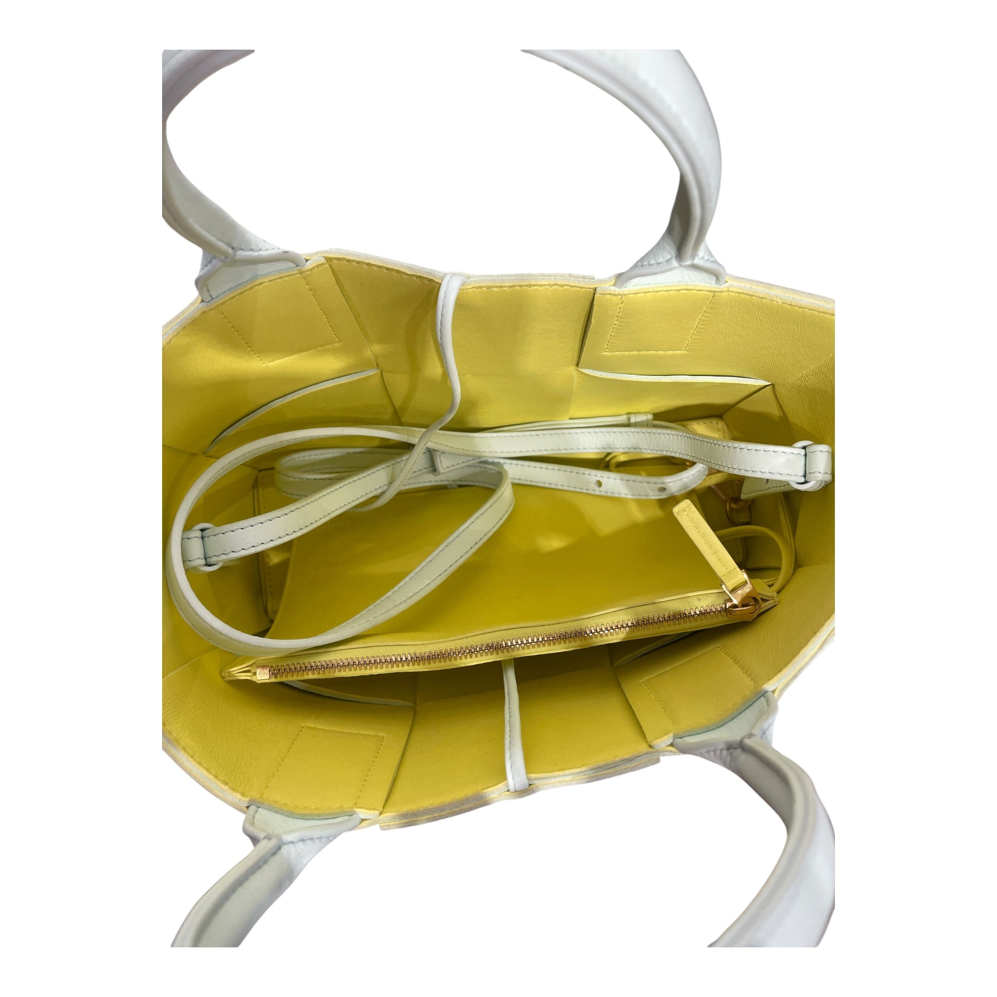 BOTTEGA VENETA/Hand Bag/Leather/WHT/ARCO LTHR BRICK CASSETTE view 4