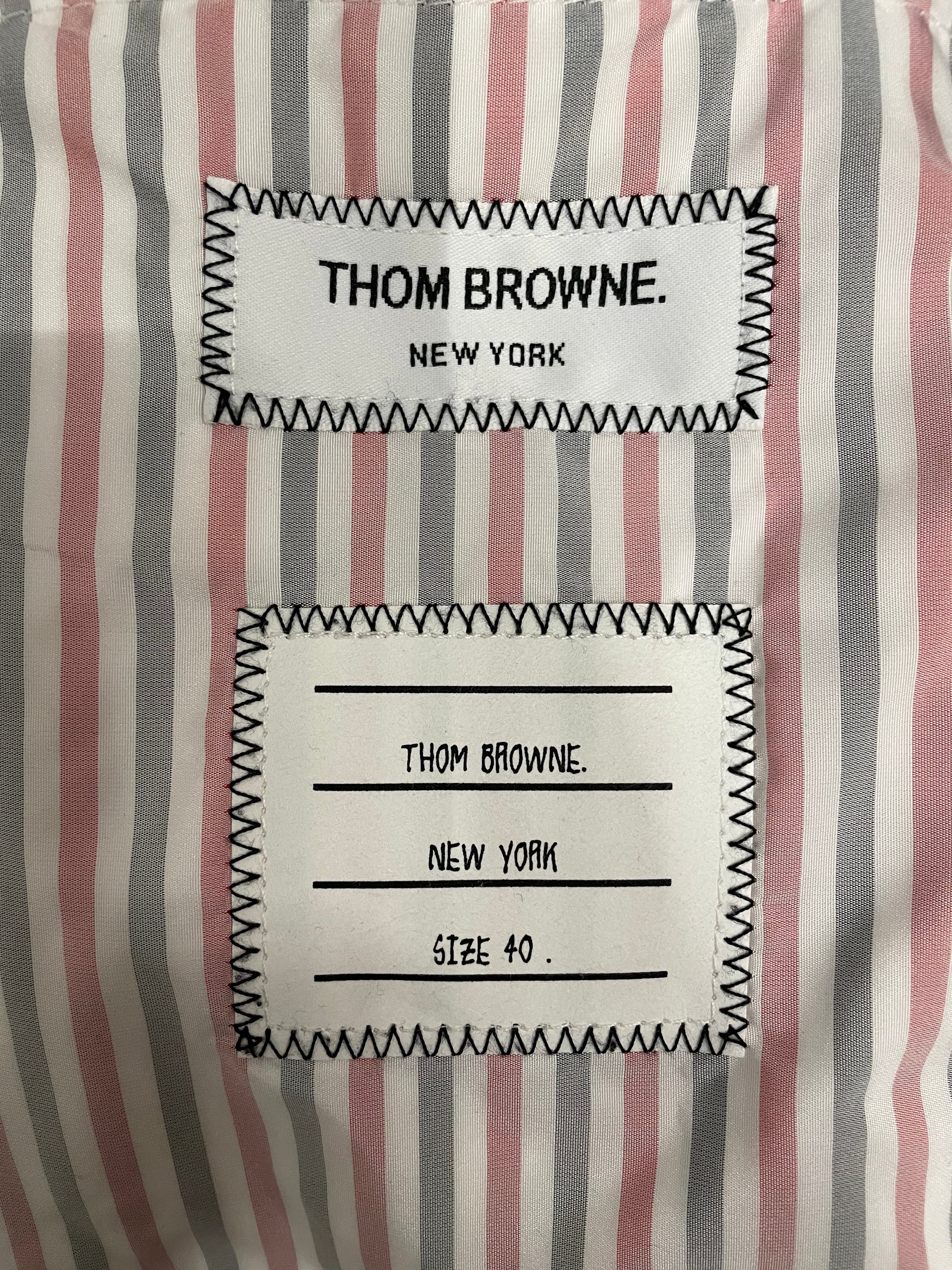 THOM BROWNE. NEW YORK/Coat/40/Nylon/NVY/thom brownw ribbon puffer view 3