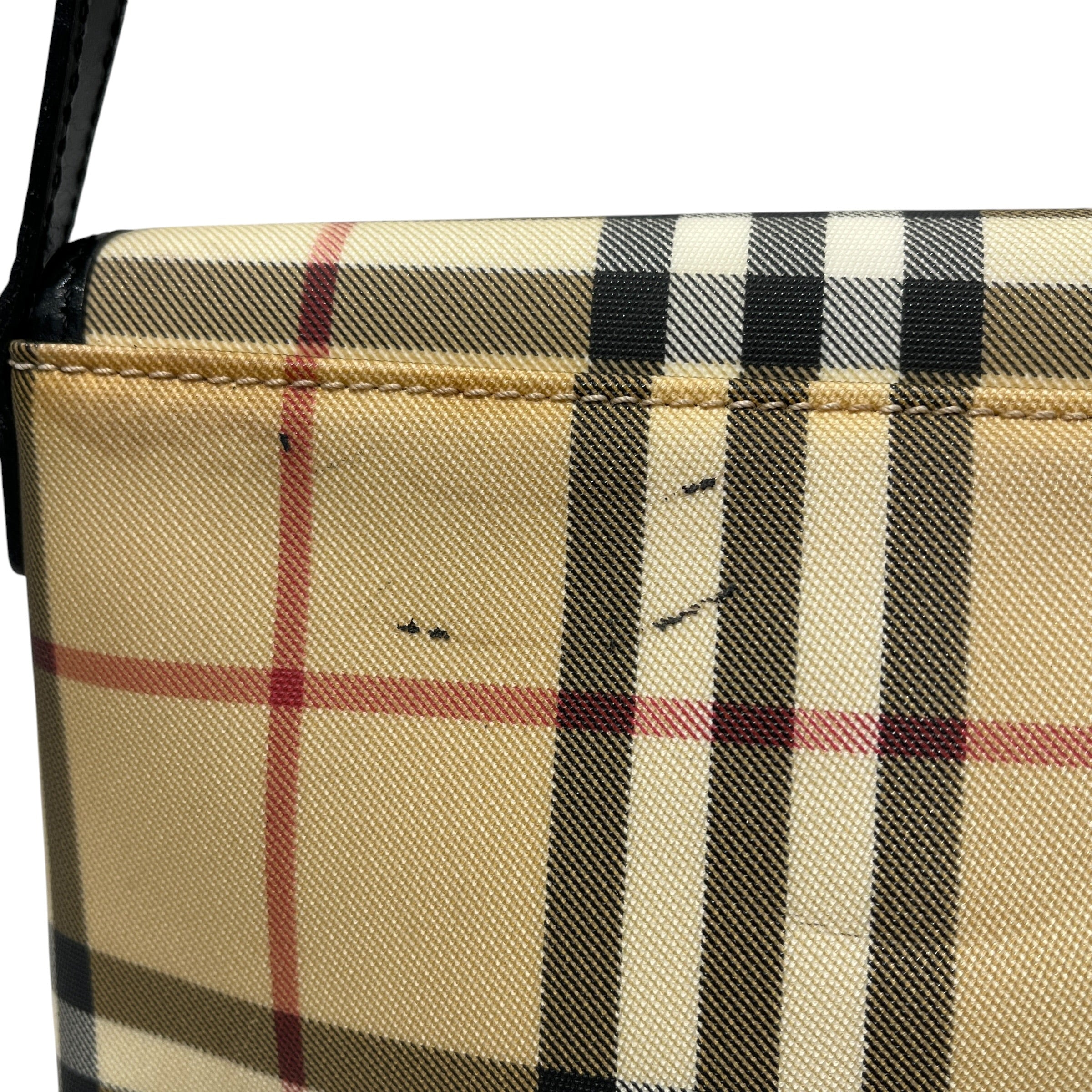 BURBERRY/Hand Bag/Stripe/Leather/BEG/BROKEN ZIPPER view 8