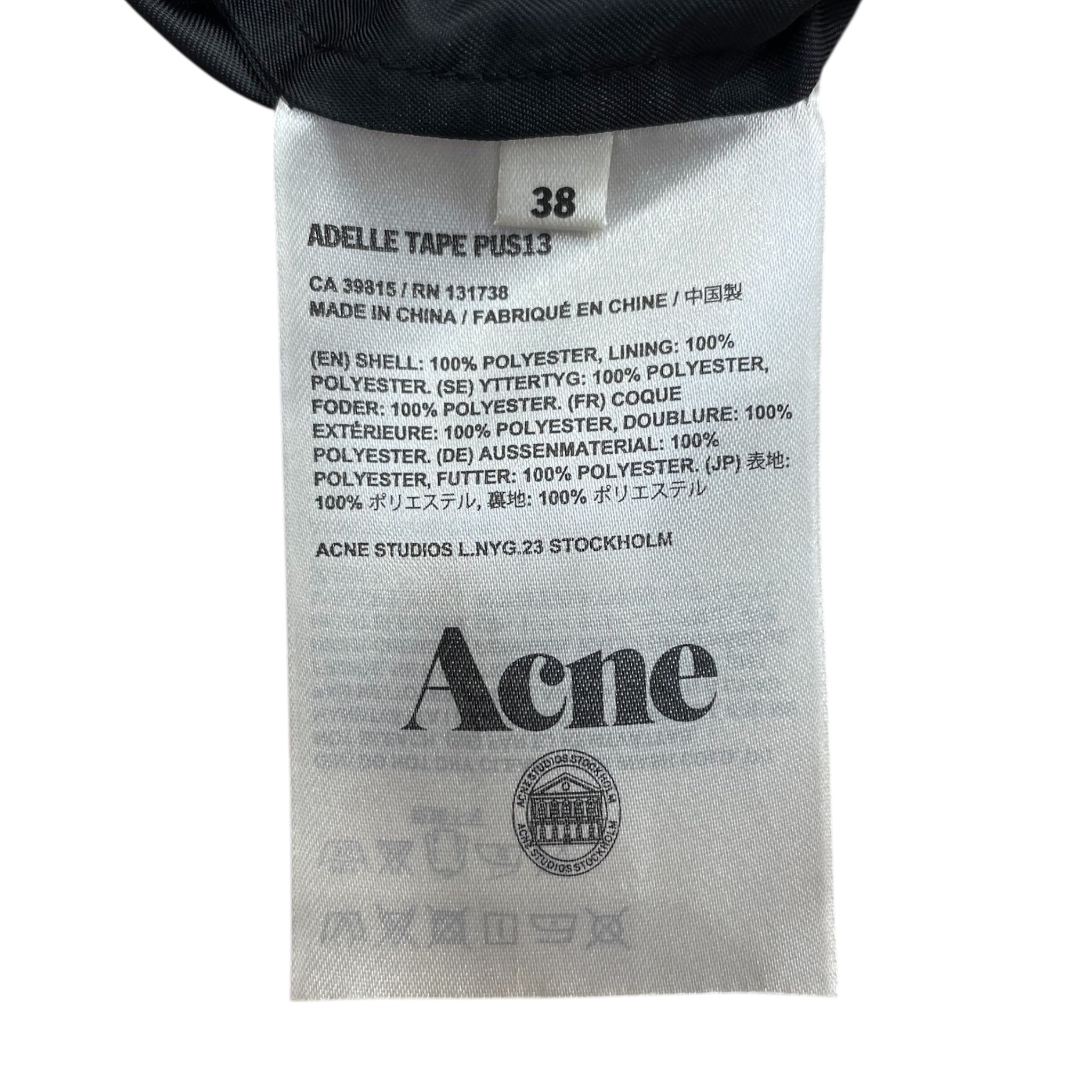 Acne Studios/Tunic Dress/34/Nylon/BLK/black ress view 6