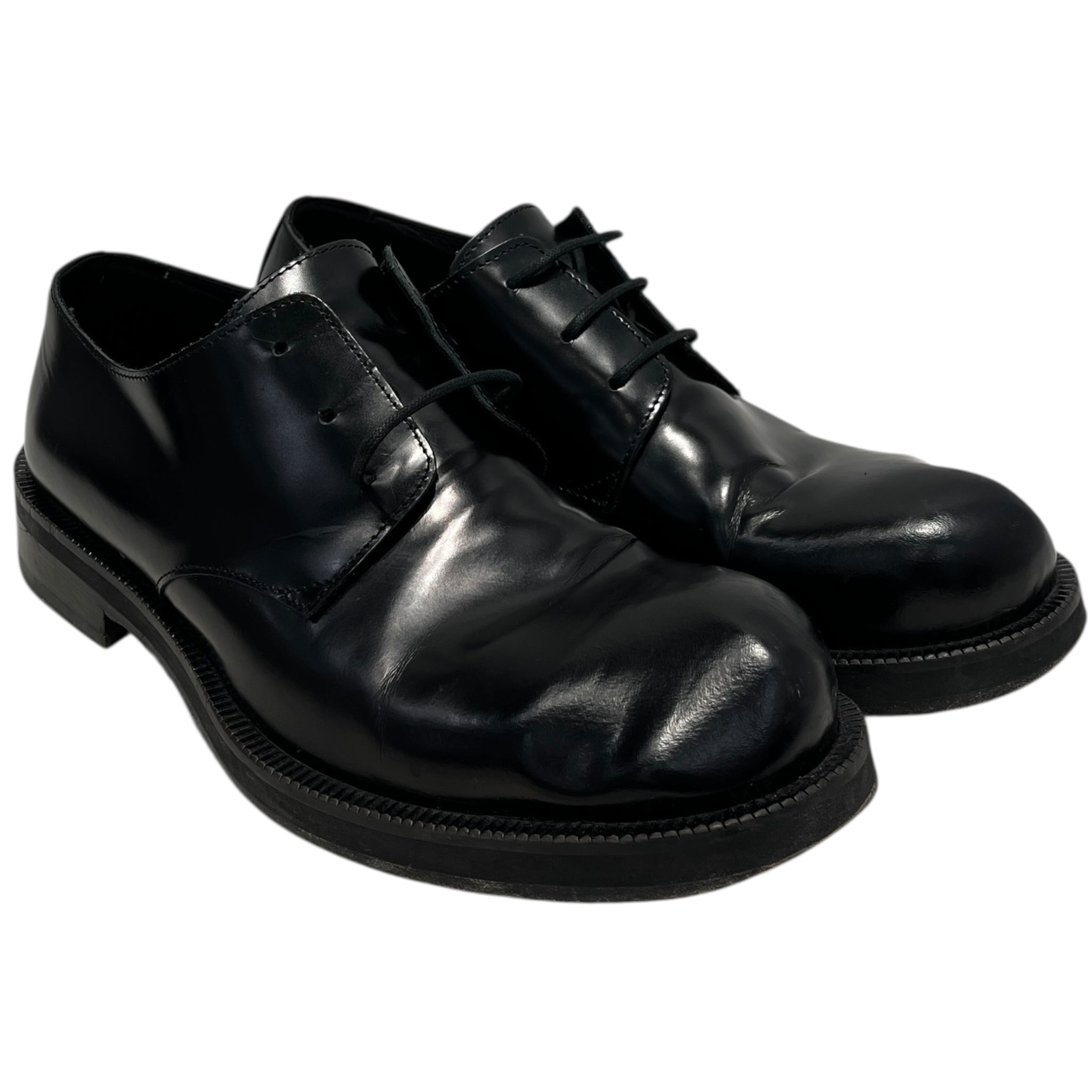 Acne Studios/Low-Sneakers/US 9/Leather/BLK/ACNE STUDIOS BUMPBED TOE DERBY view 1