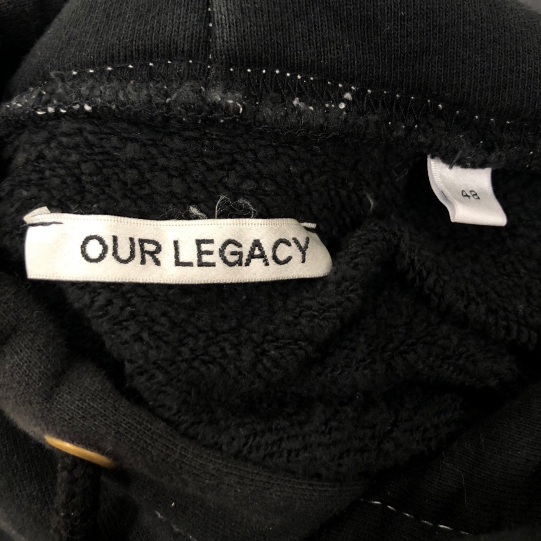 OUR LEGACY/Hoodie/48/Cotton/BLK/Oversize/YinYang Wte Stitching view 3