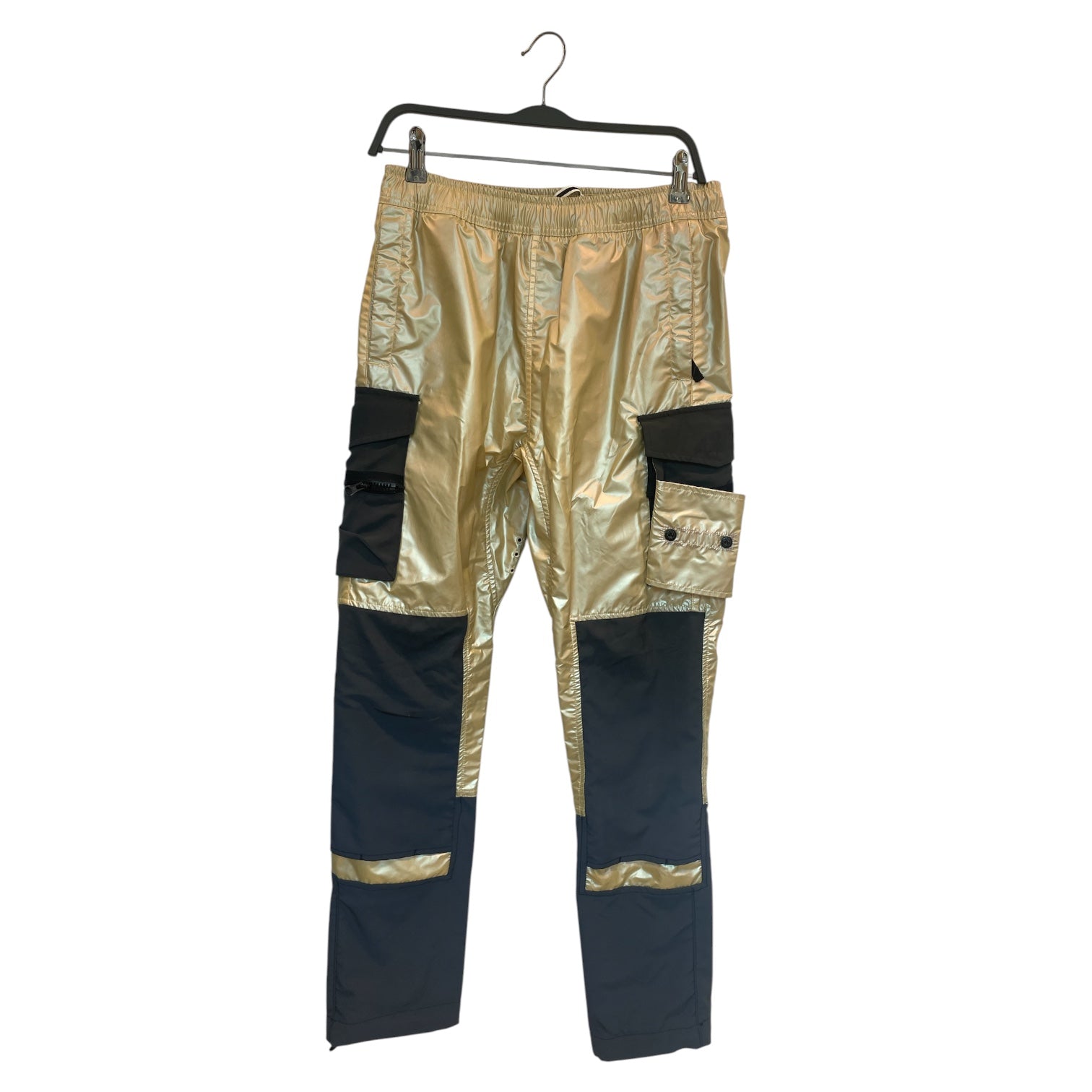 STONE ISLAND/Cargo Pants/29/Polyester/GLD/PEARL  CARGO W BLACK POCKETS view 1