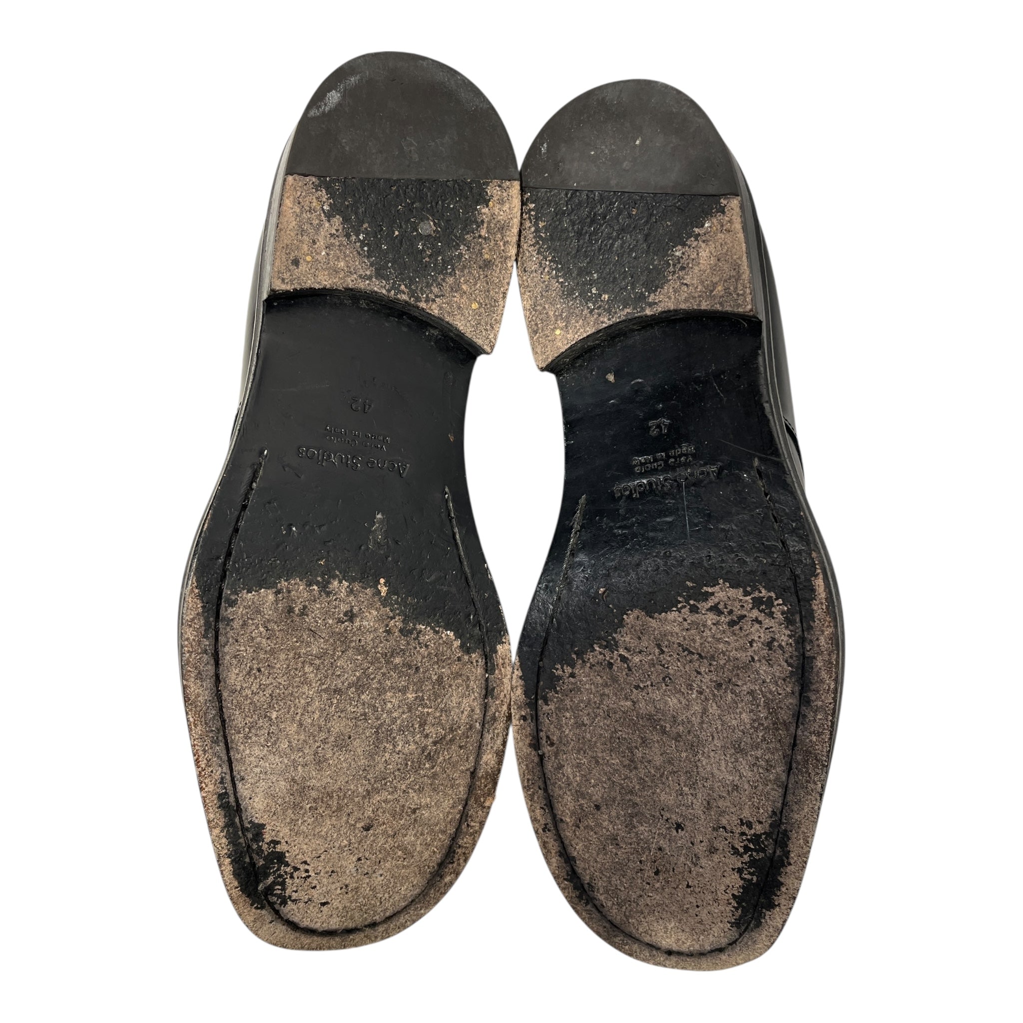 Acne Studios/Low-Sneakers/US 9/Leather/BLK/ACNE STUDIOS BUMPBED TOE DERBY view 4