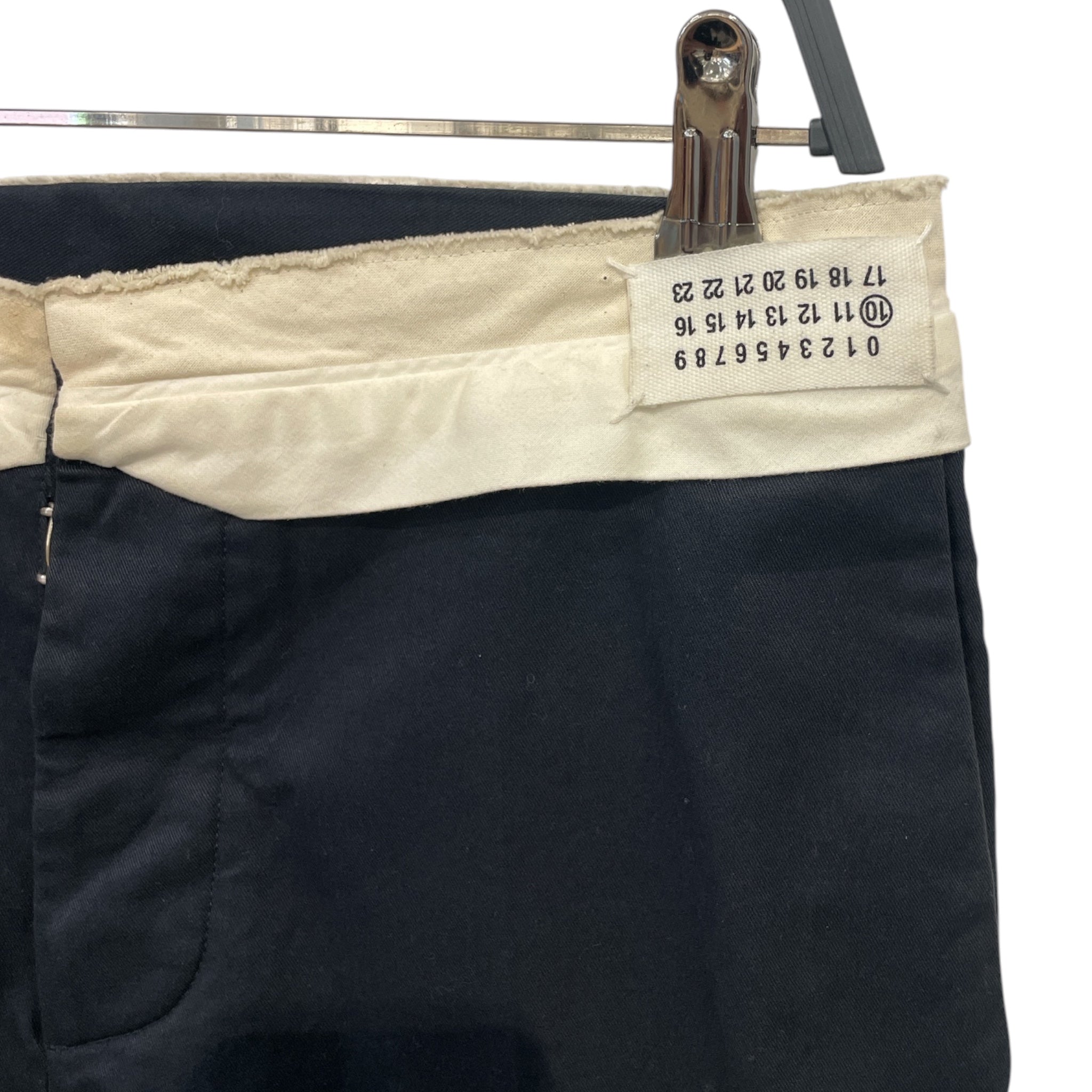 Maison Margiela/Slacks/48/Cotton/NVY/WHITE WAIST BAND view 3