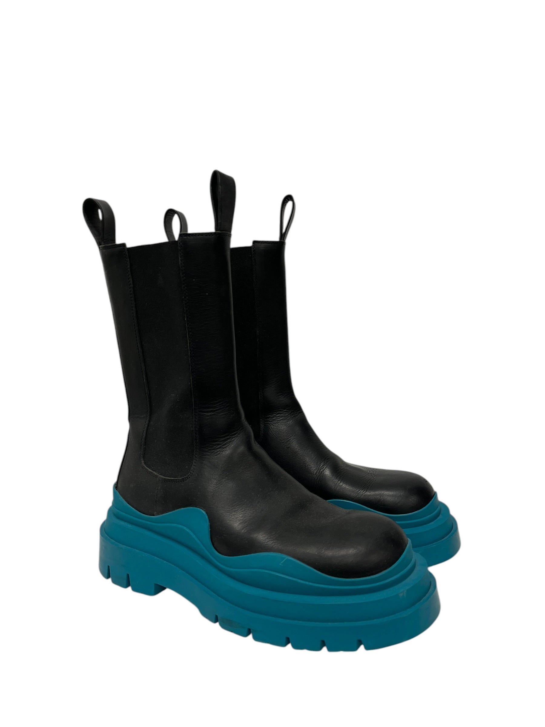BOTTEGA VENETA/Boots/EU 39.5/Leather/BLU/ view 1
