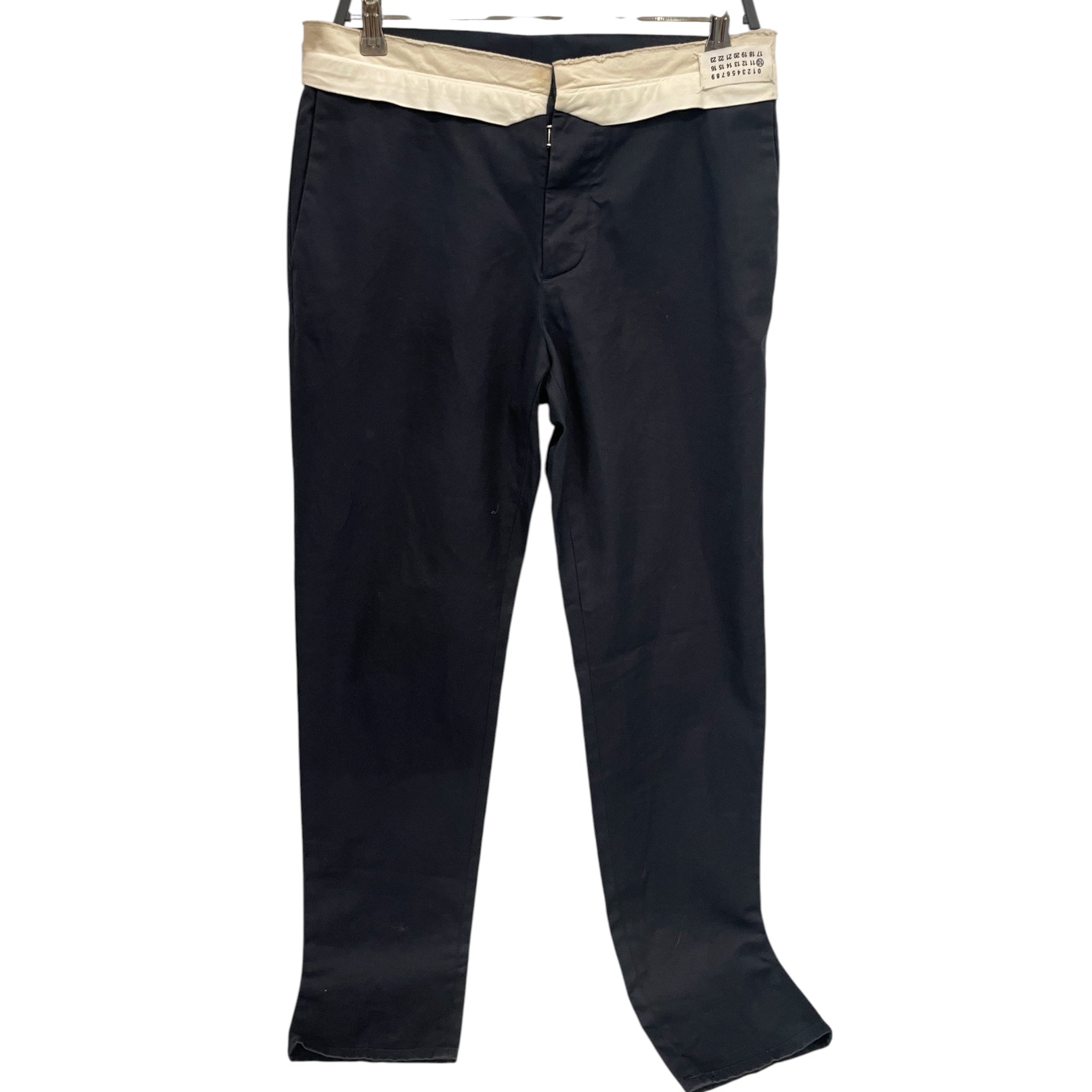 Maison Margiela/Slacks/48/Cotton/NVY/WHITE WAIST BAND view 1